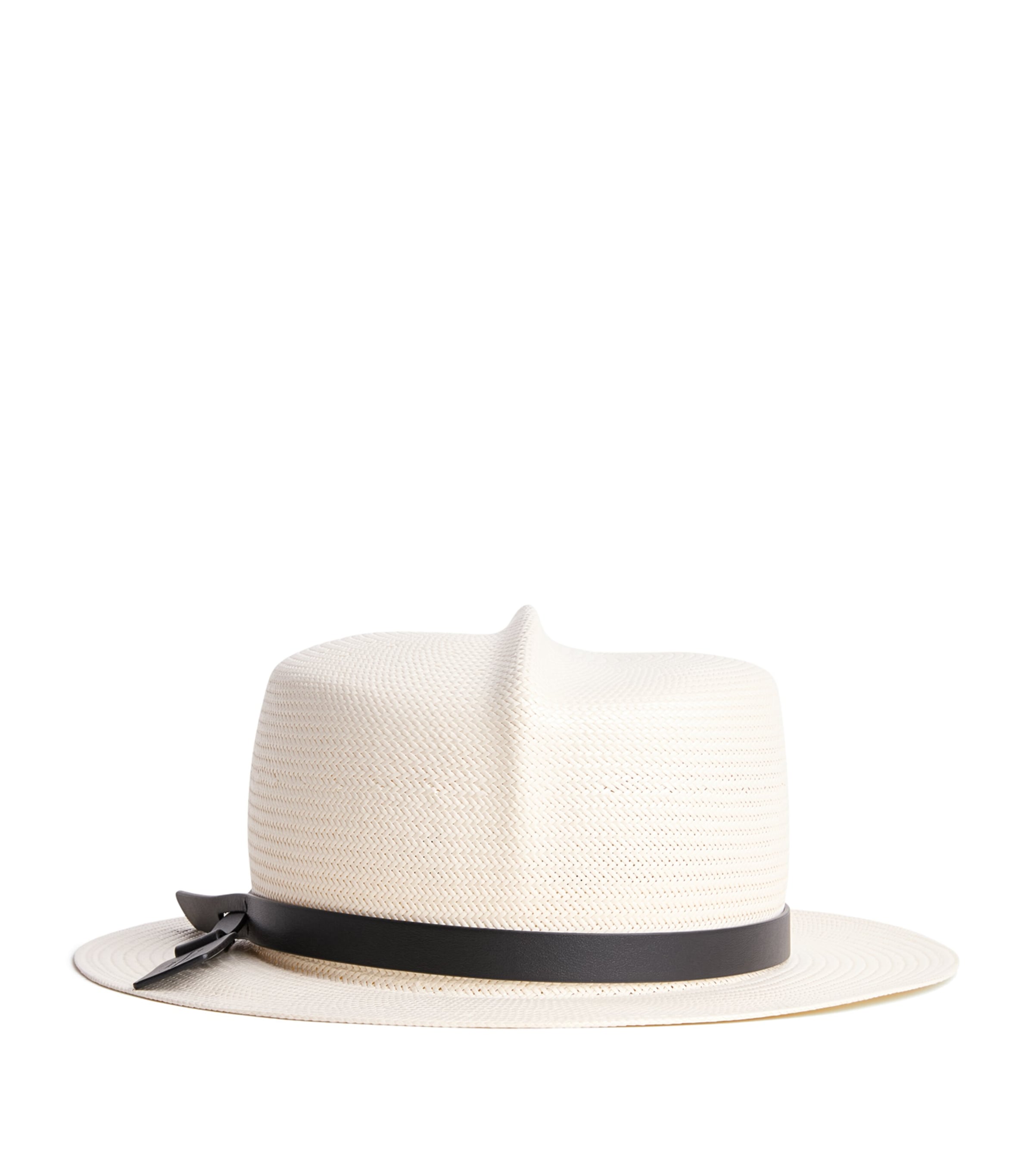 Weekend Max Mara Leather-Band Fedora Hat Milk Image 1