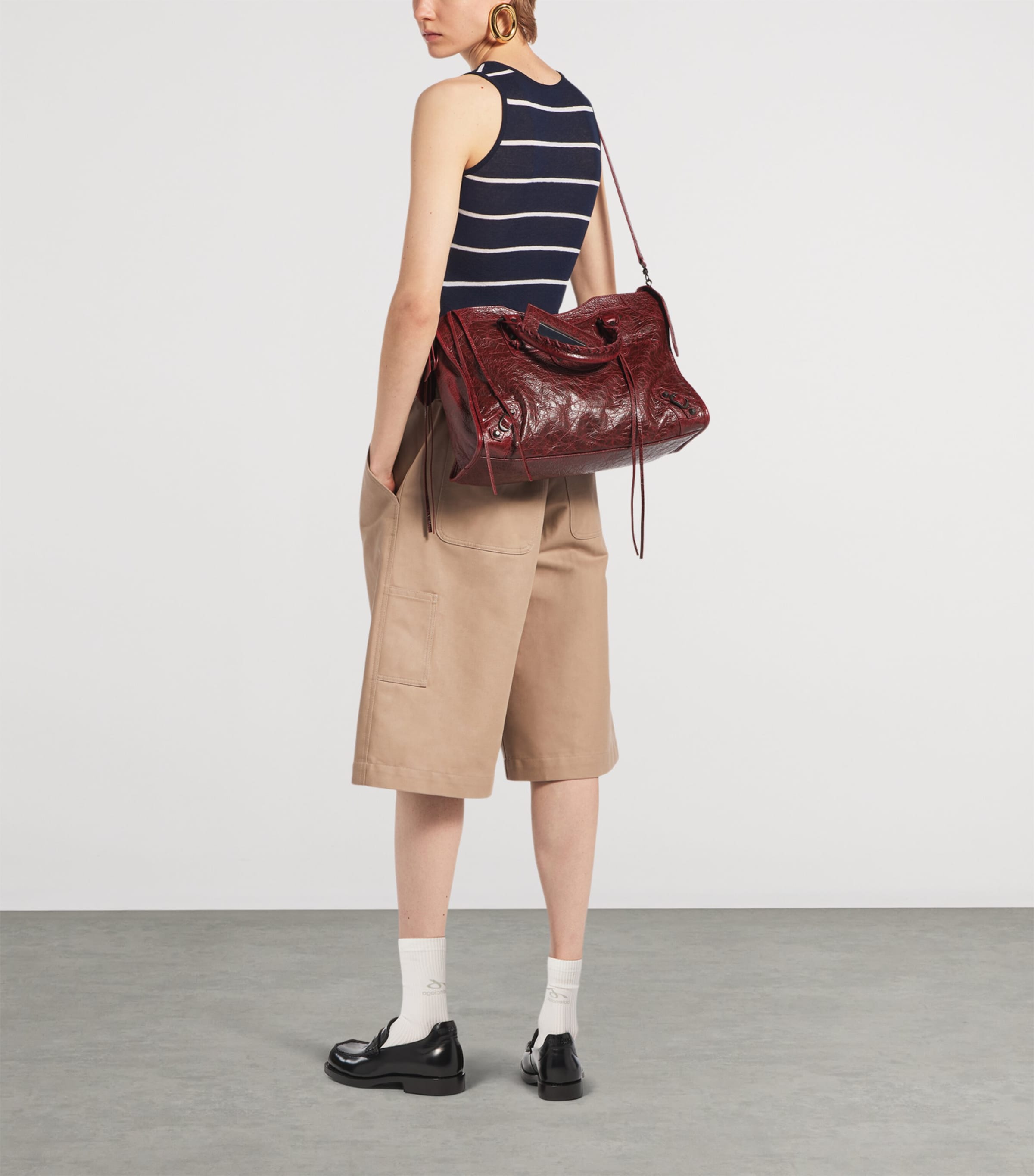 Balenciaga Medium Lambskin Le City Top-Handle Bag Image 6