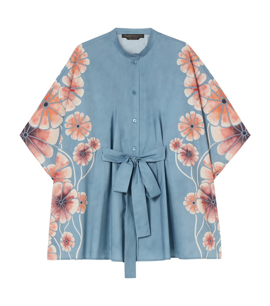x Maccapani Cotton Printed Astro Blouse BLUE AZURE Image 1