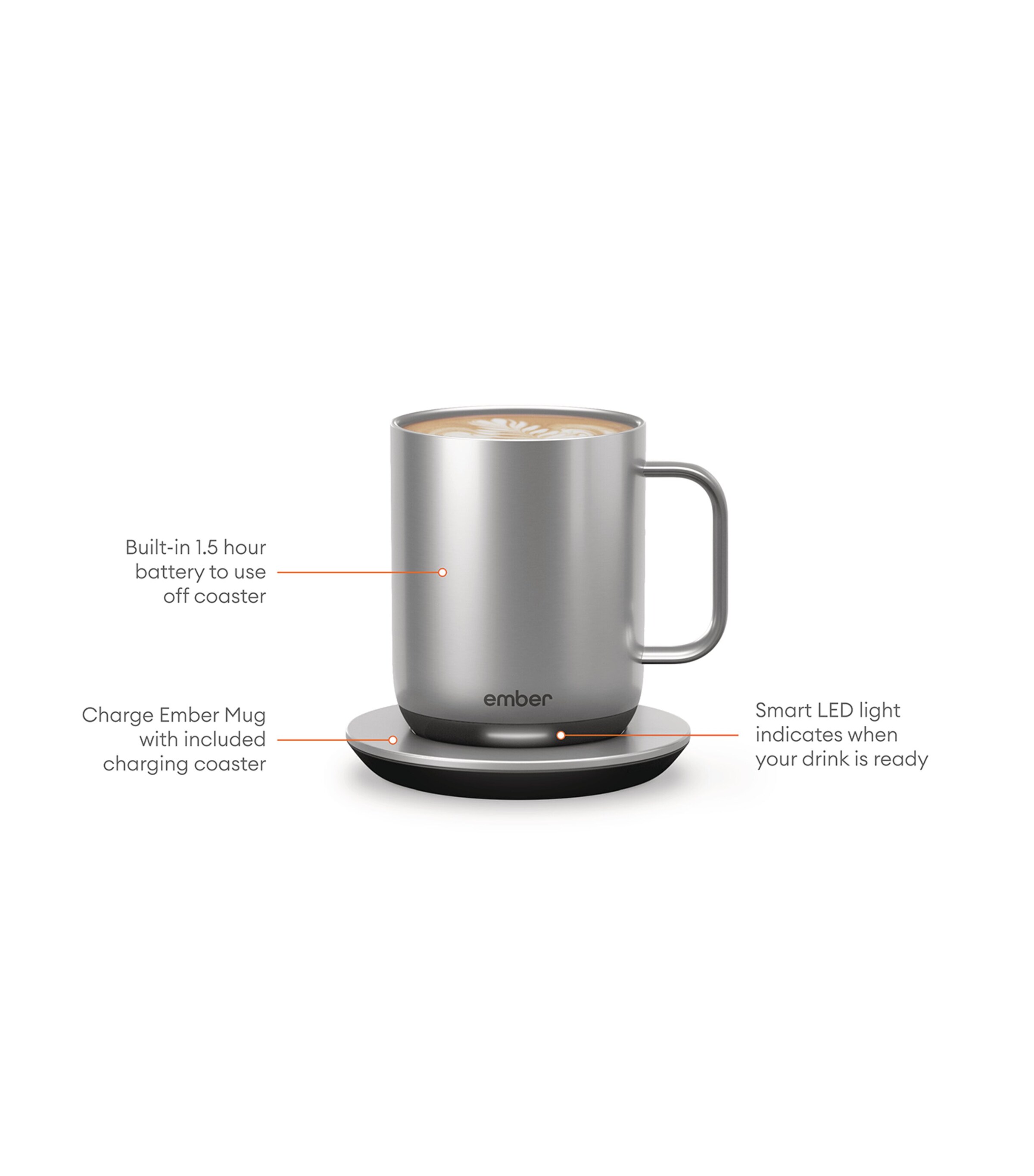 Smart Mug (295ml) SILVER Image 4