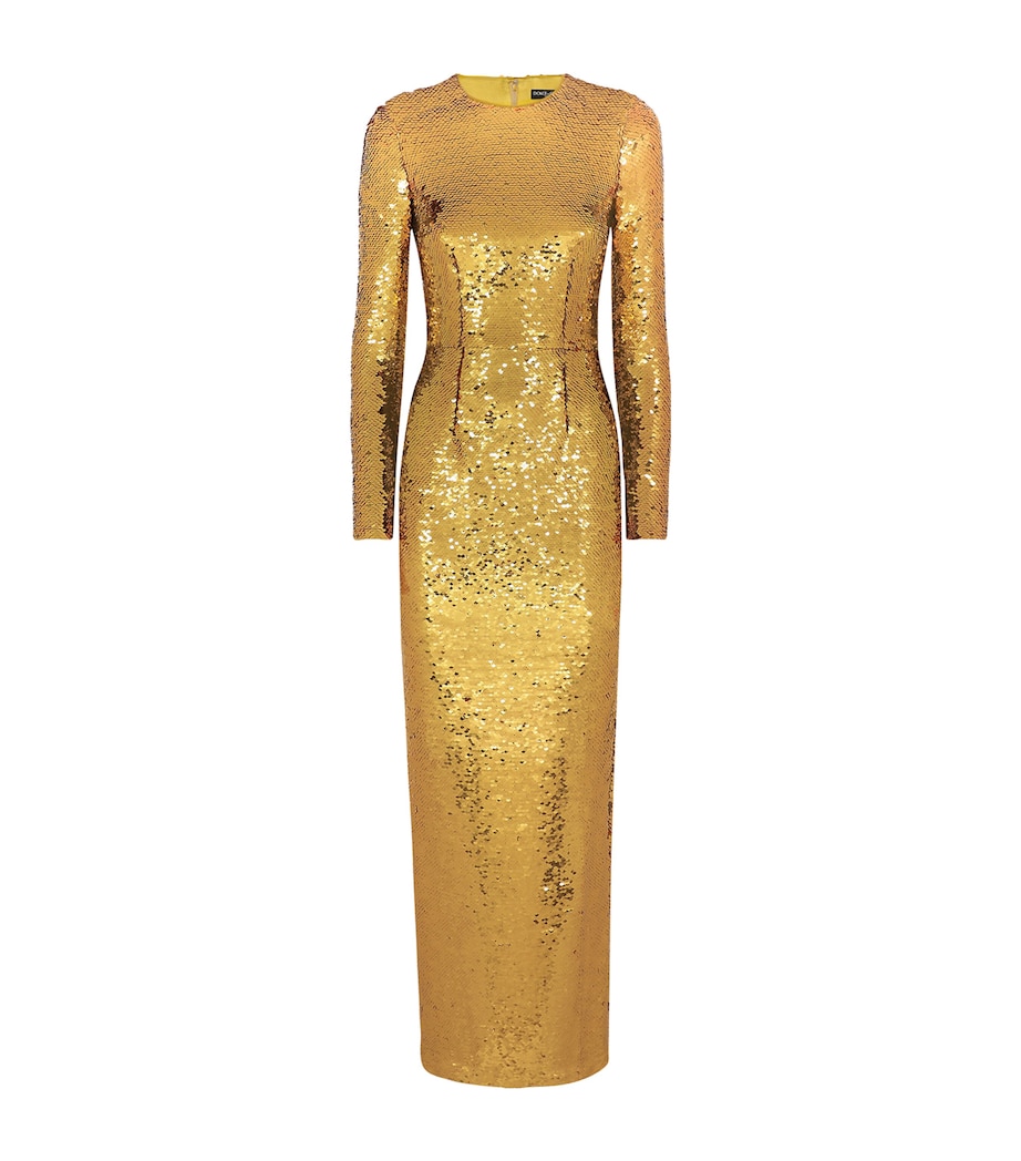 Sequin-Embellished Gown S0997-GOLD Image 1