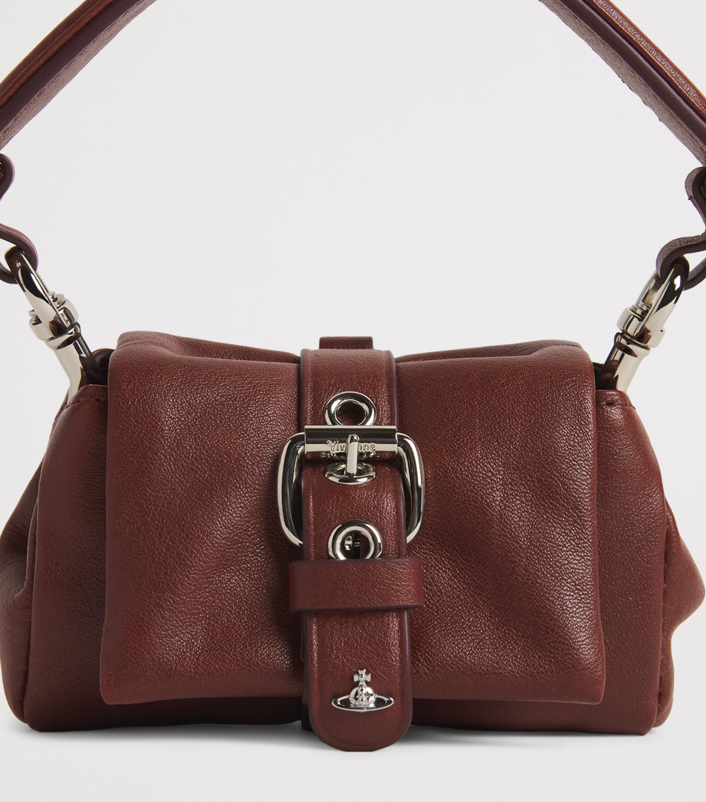 Vivienne Westwood Brown Leather Hazel Treasure Charm Bag | Harrods US