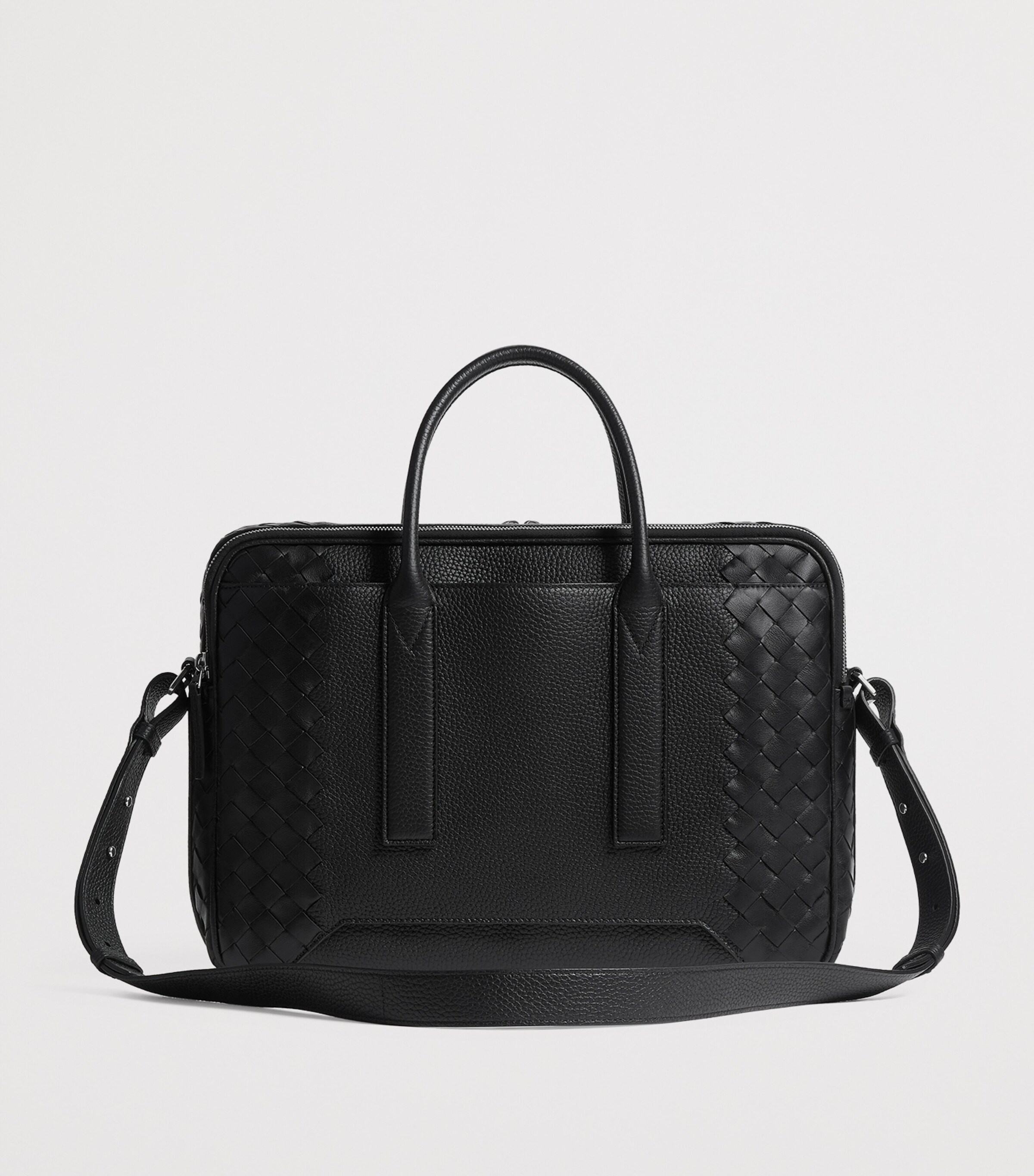 Bottega Veneta Grey Leather Getaway Briefcase | Harrods IT