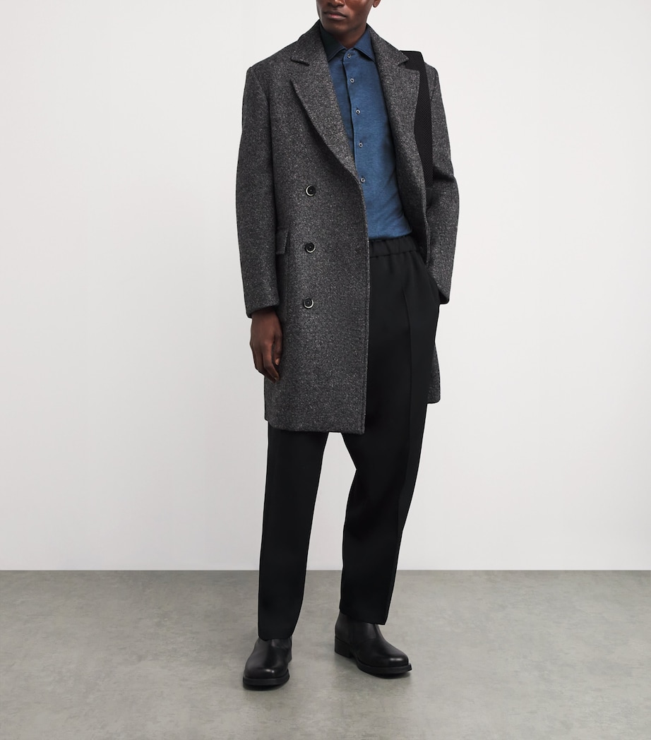 Cotton Long-Sleeve Shirt 006 BLUE Image 2