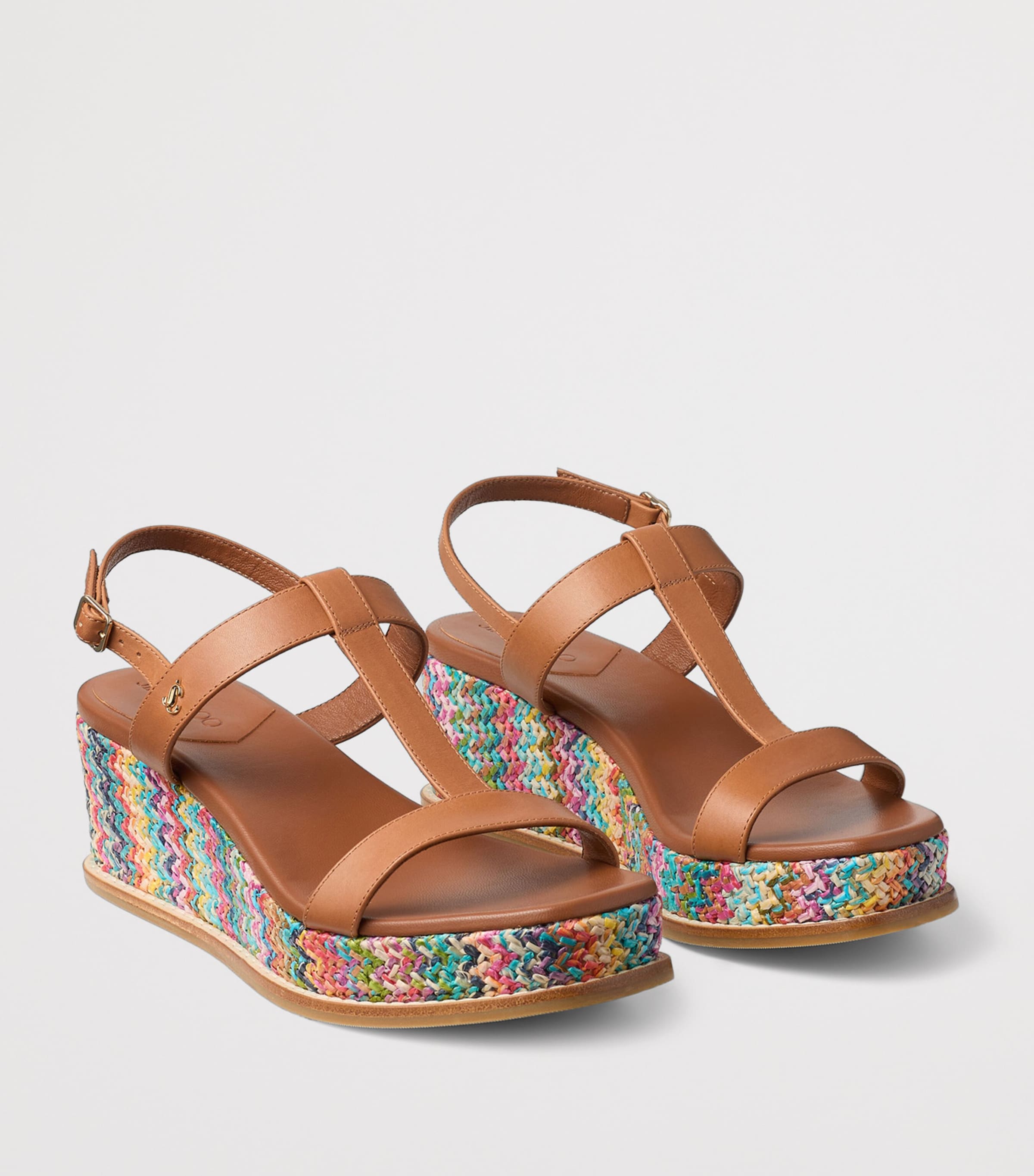 Jimmy Choo Theia 60 Leather Wedge Sandals Image 2