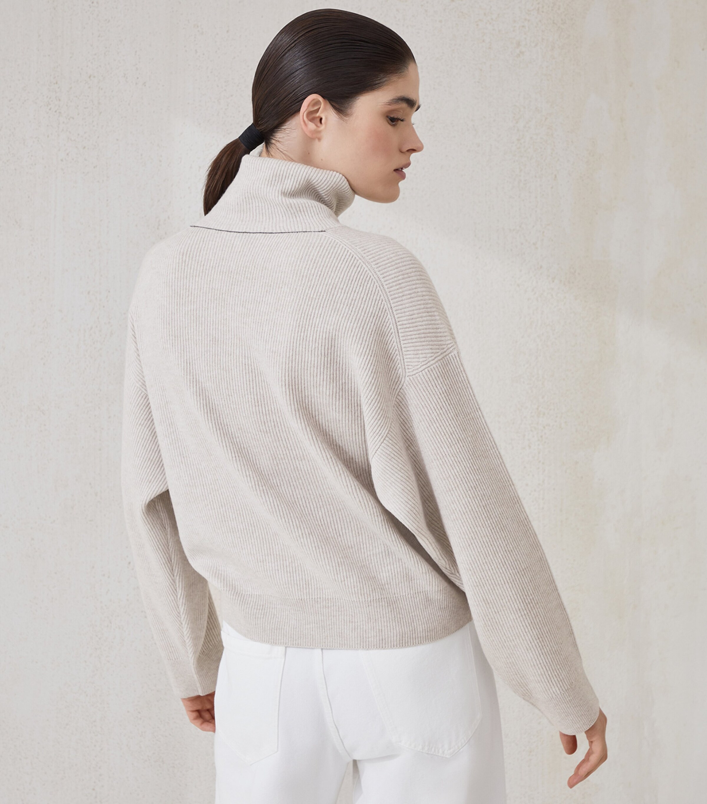 Brunello Cucinelli Womens Virgin Wool-Cashmere-Silk Rollneck Sweater Image 3