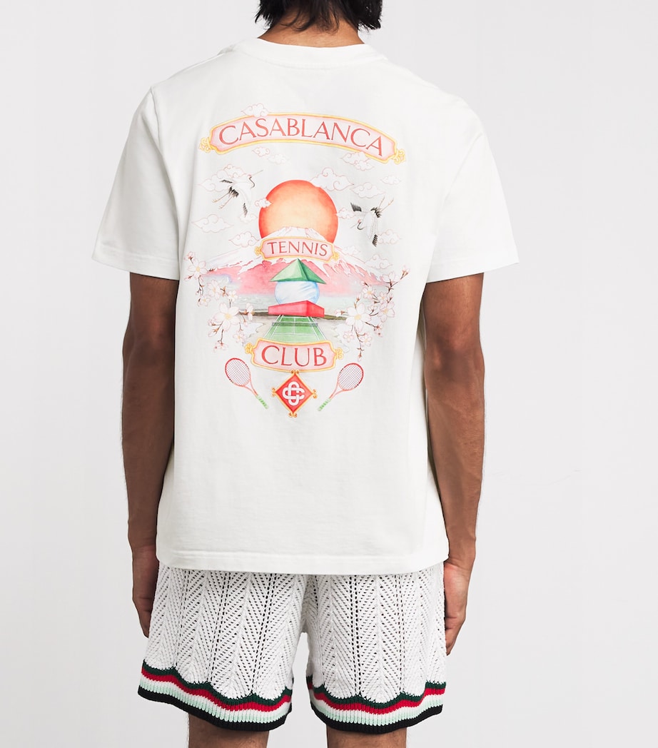 Cotton Tennis Club Print T-Shirt WHITE Image 4