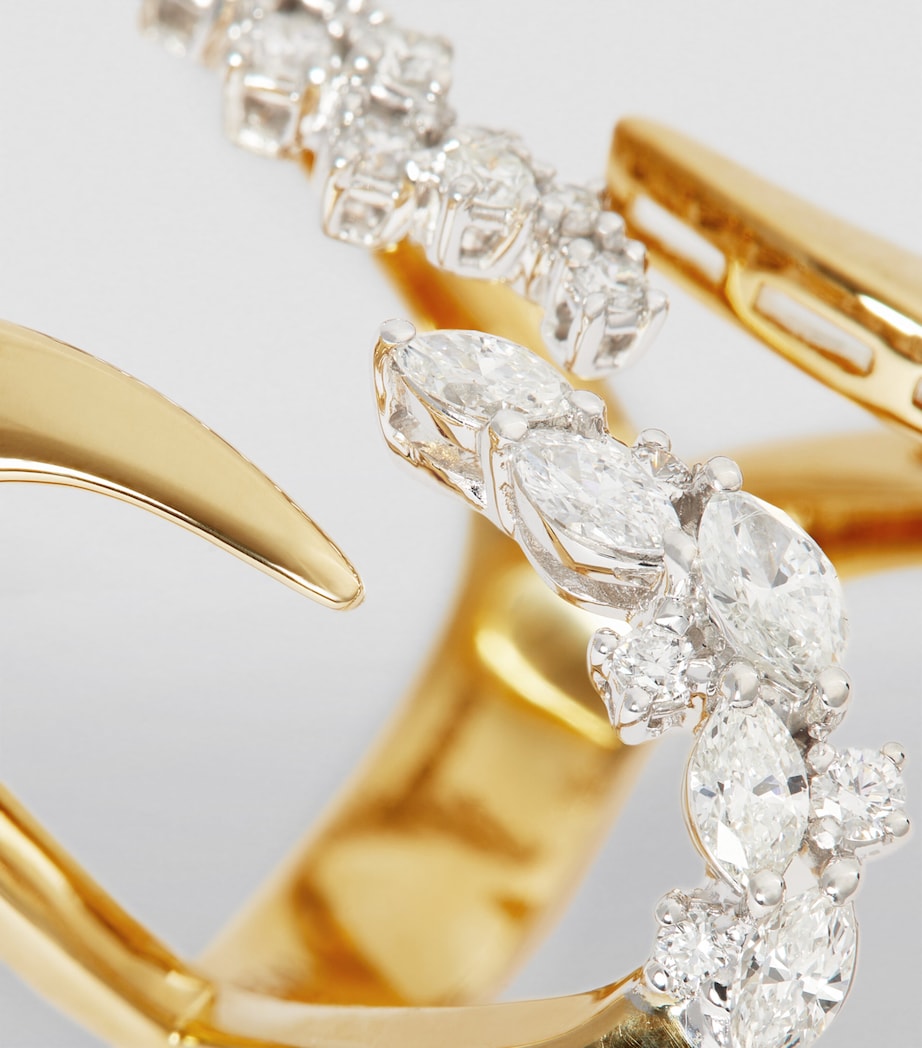 Yellow Gold and Diamond Golden Strada Stackable Ring YELLOW GOLD Image 6