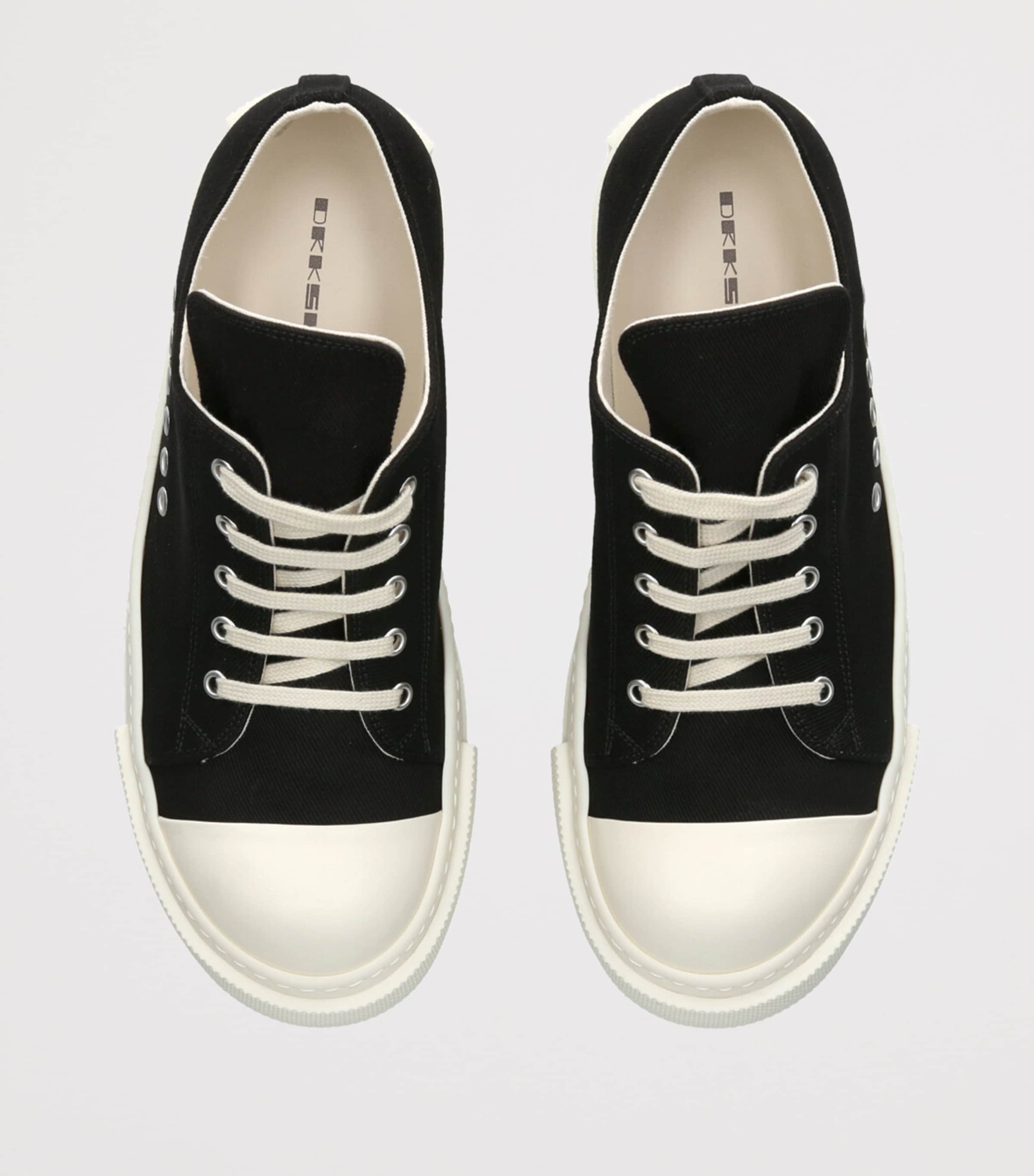 Rick Owens DRKSHDW Canvas Eyelet DRKSHDW Low-Top Sneakers Black Image 4