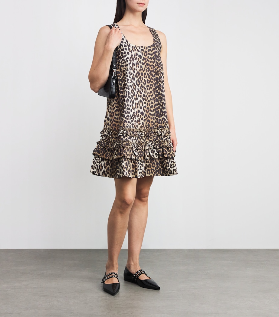 Organic Cotton Leopard Print Mini Dress 943 LEOPARD Image 2