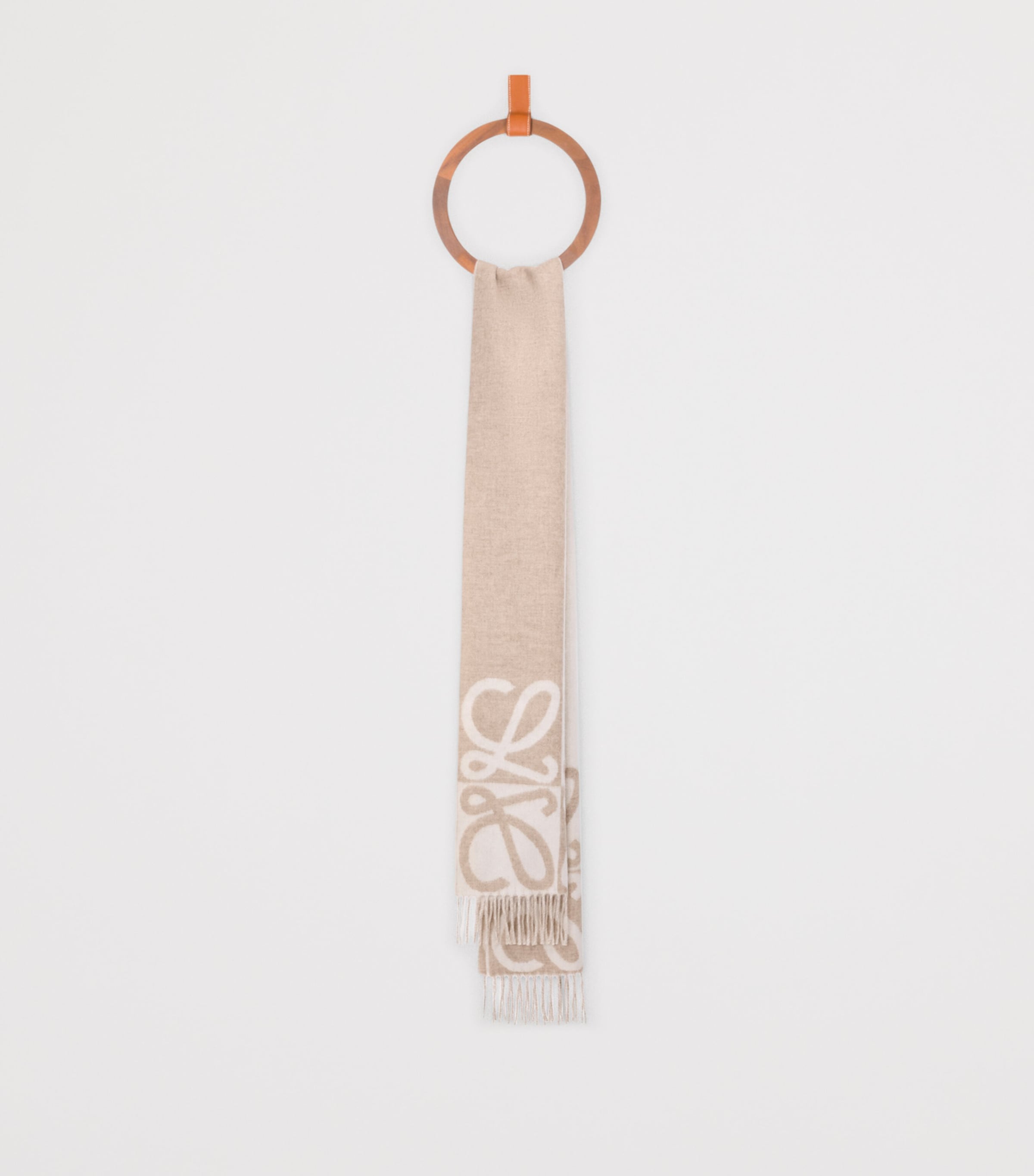 Wool-Cashmere Anagram Scarf BEIGE/ECRU Image 2