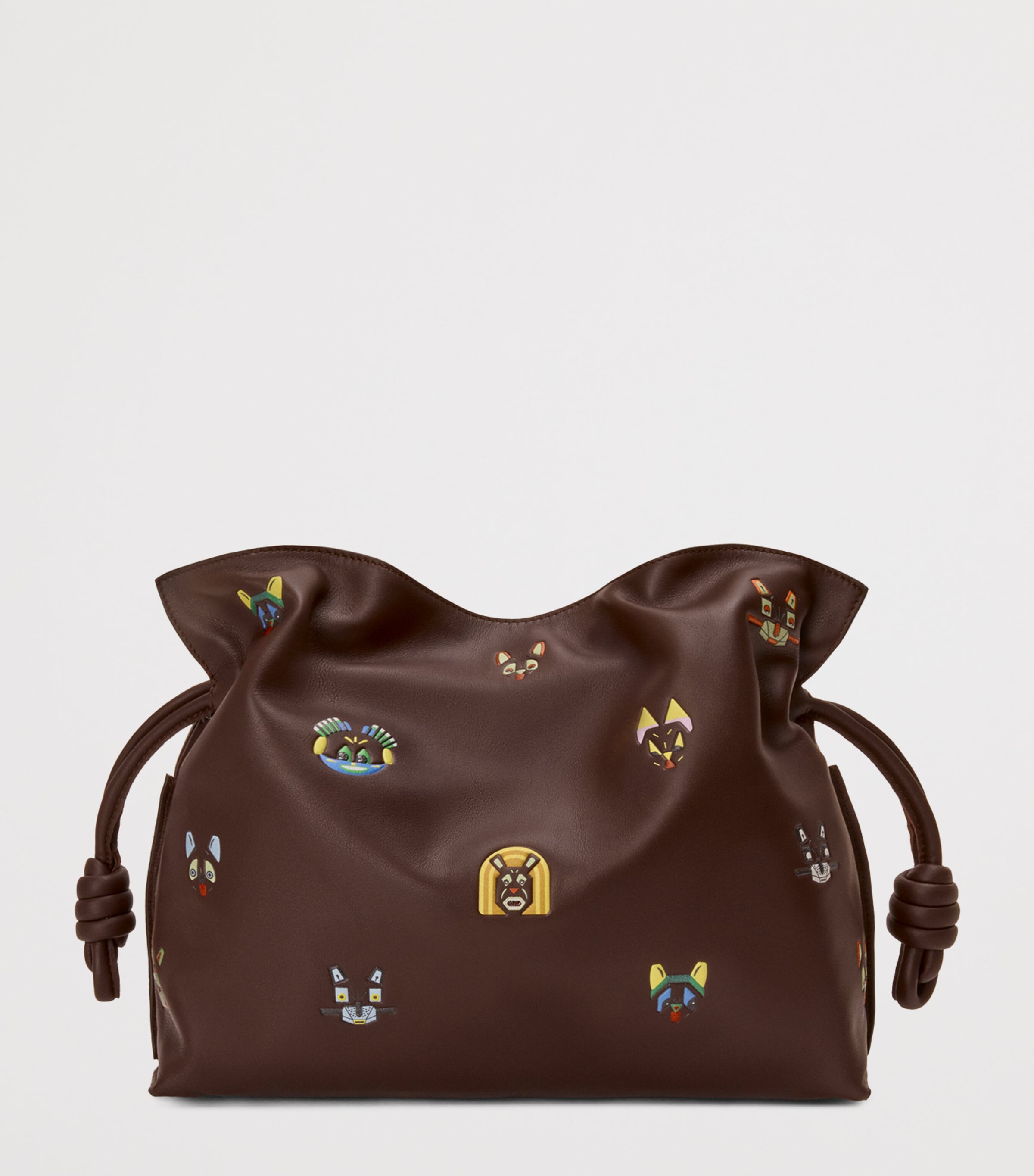 x Louis Wain Medium Leather Flamenco Shoulder Bag BROWN Image 4