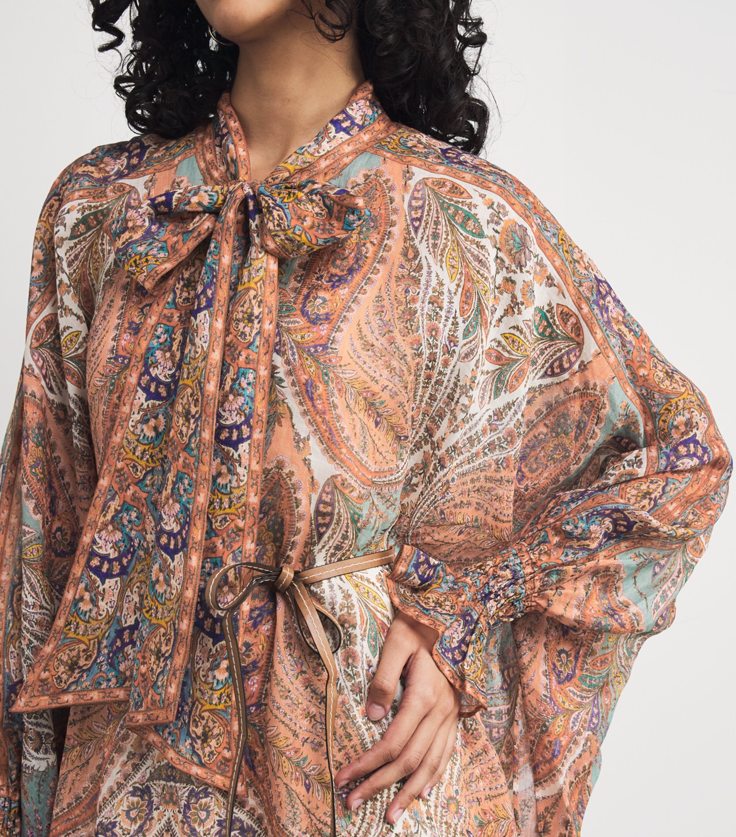 Ramie Rhiannon Midi Dress CMP CREAM PAISLEY Image 4