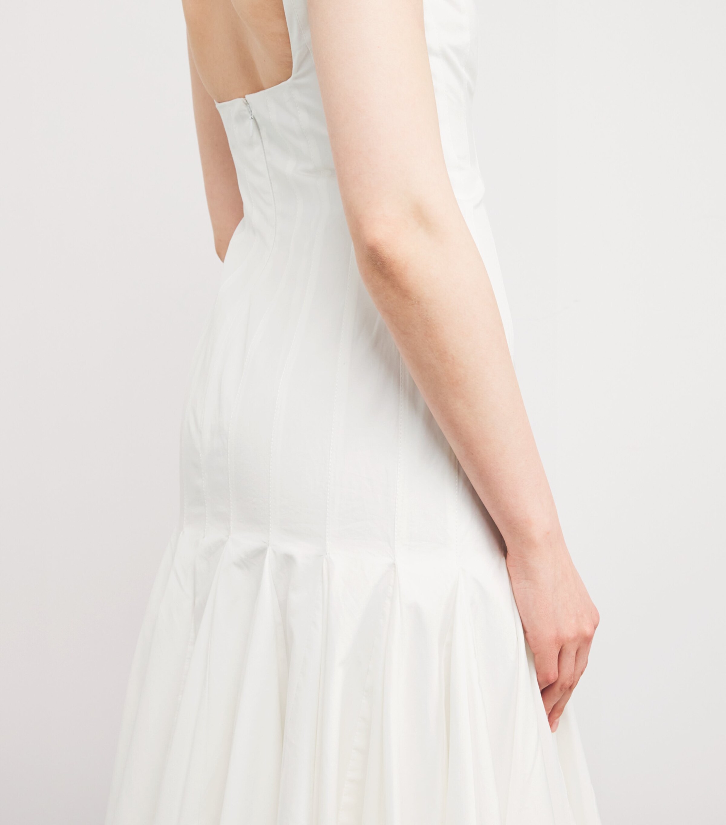 Jacquemus Womens Cotton Agave Midi Dress White Image 4