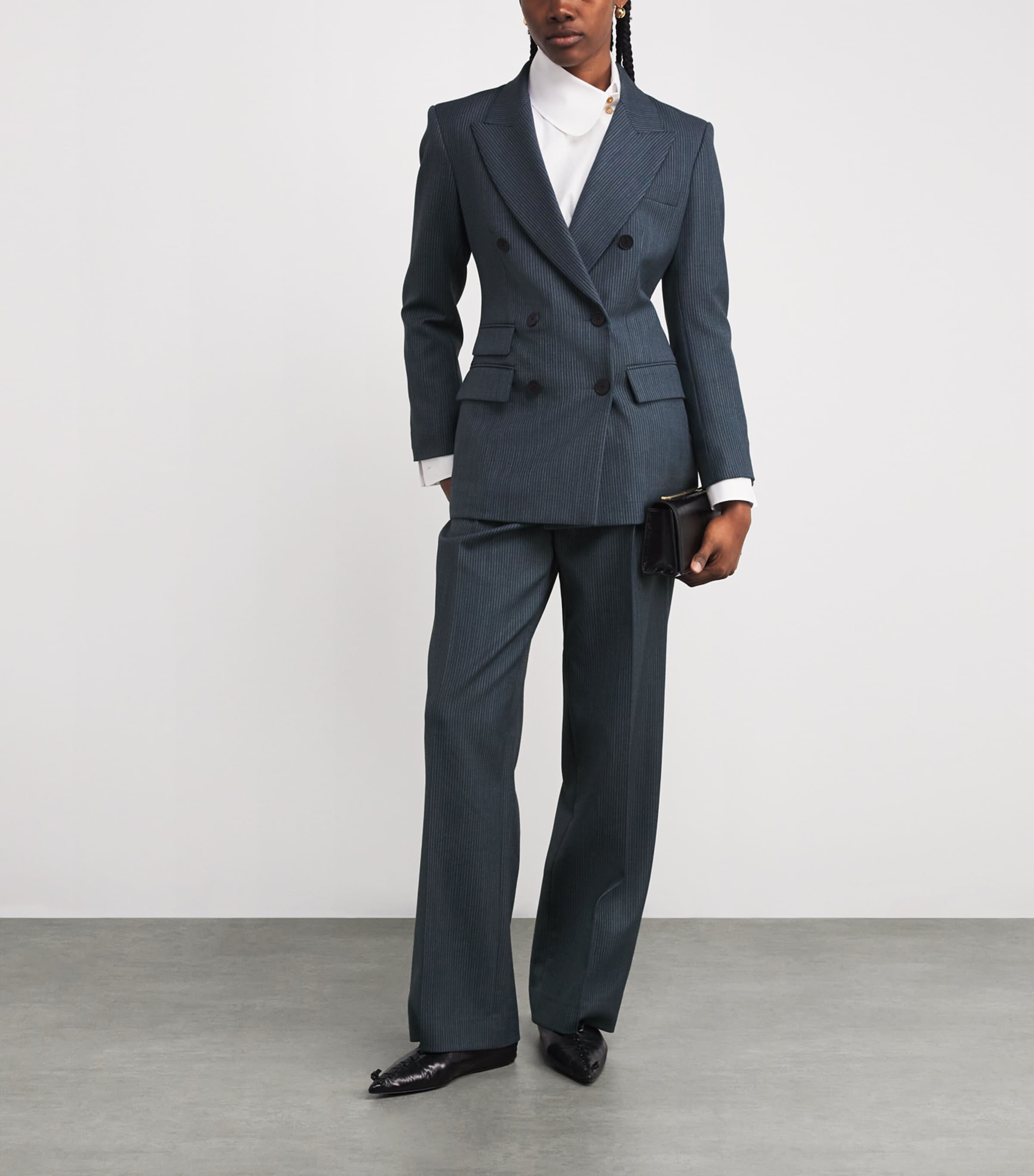 Pinstripe Shorts BLUE Image 2