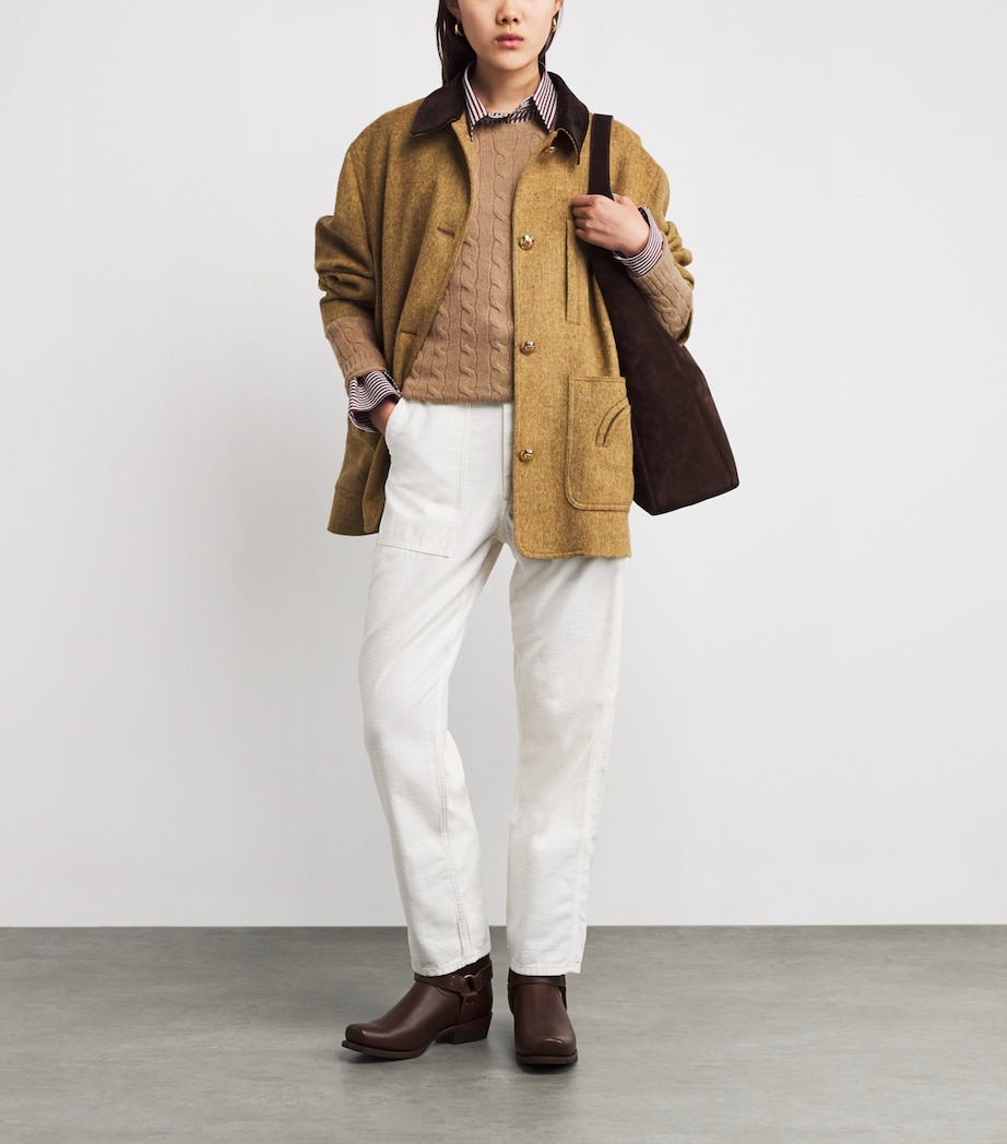 Wool-Cashmere Julianna Sweater COLLECTN CAMEL MLNGE Image 2