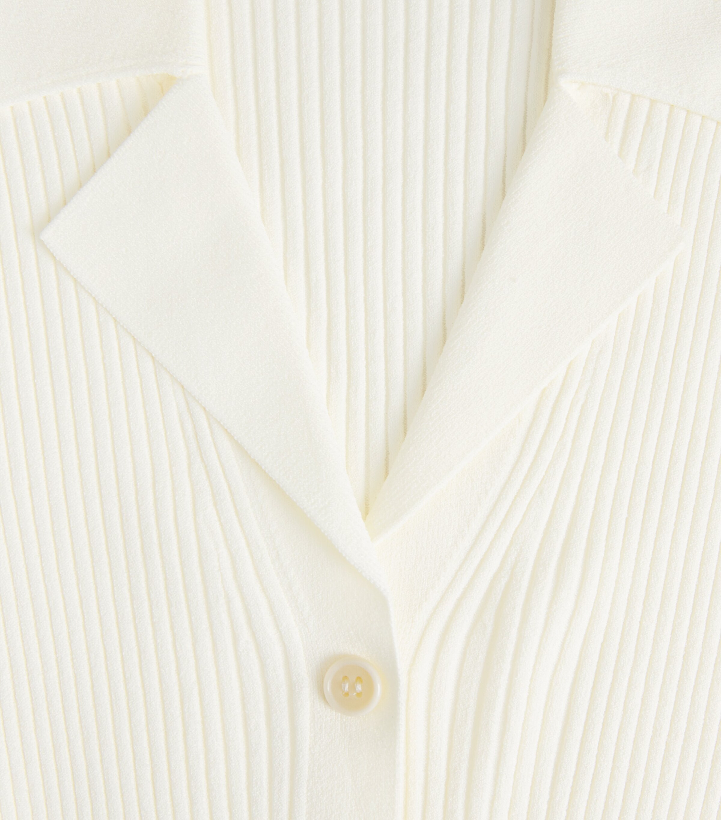 Theory Womens Ribbed Polo Cardigan Warm Ivory Image 6