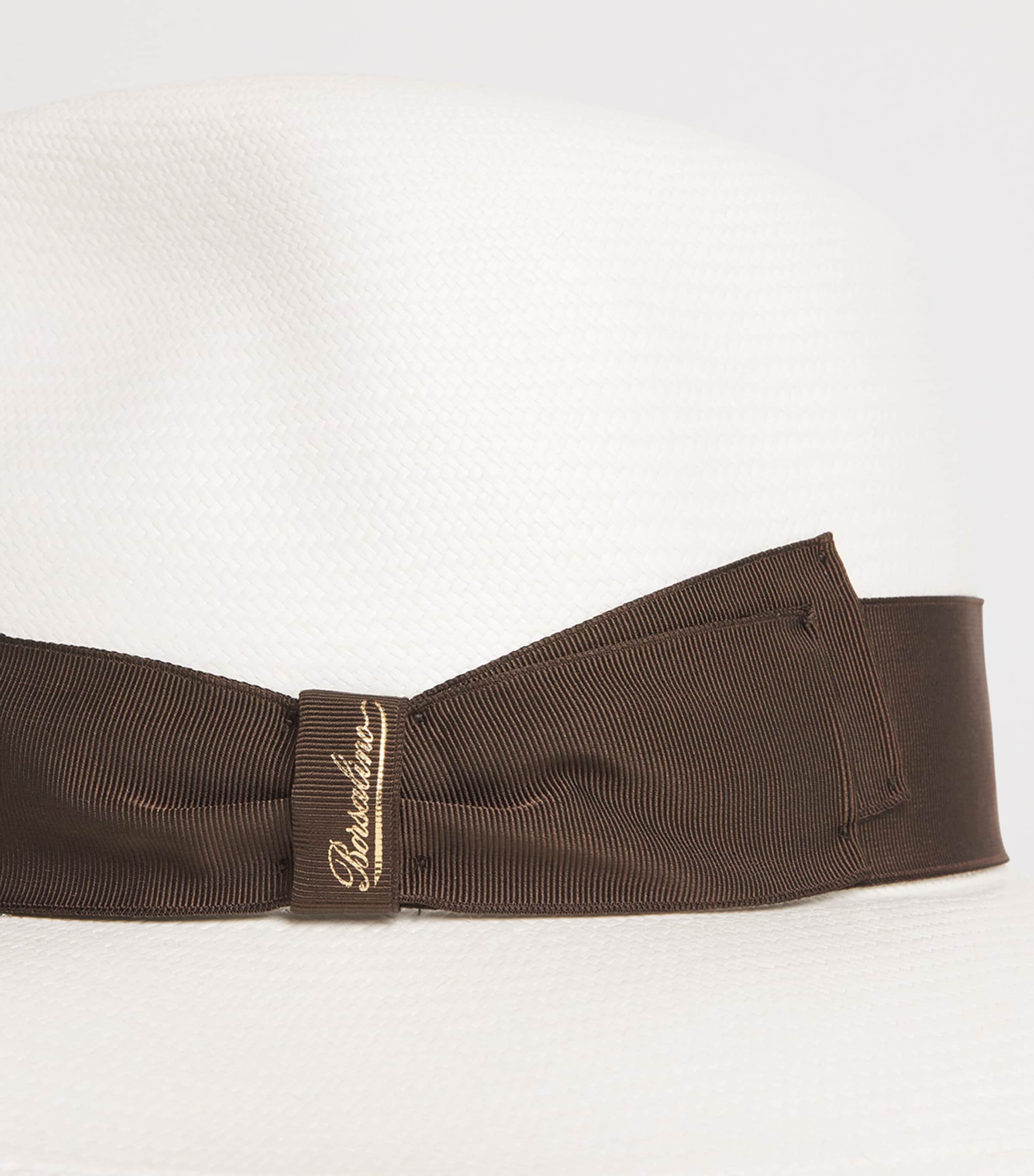 Borsalino Straw Amadeo Large-Brim Panama Hat Sbiancato Image 4