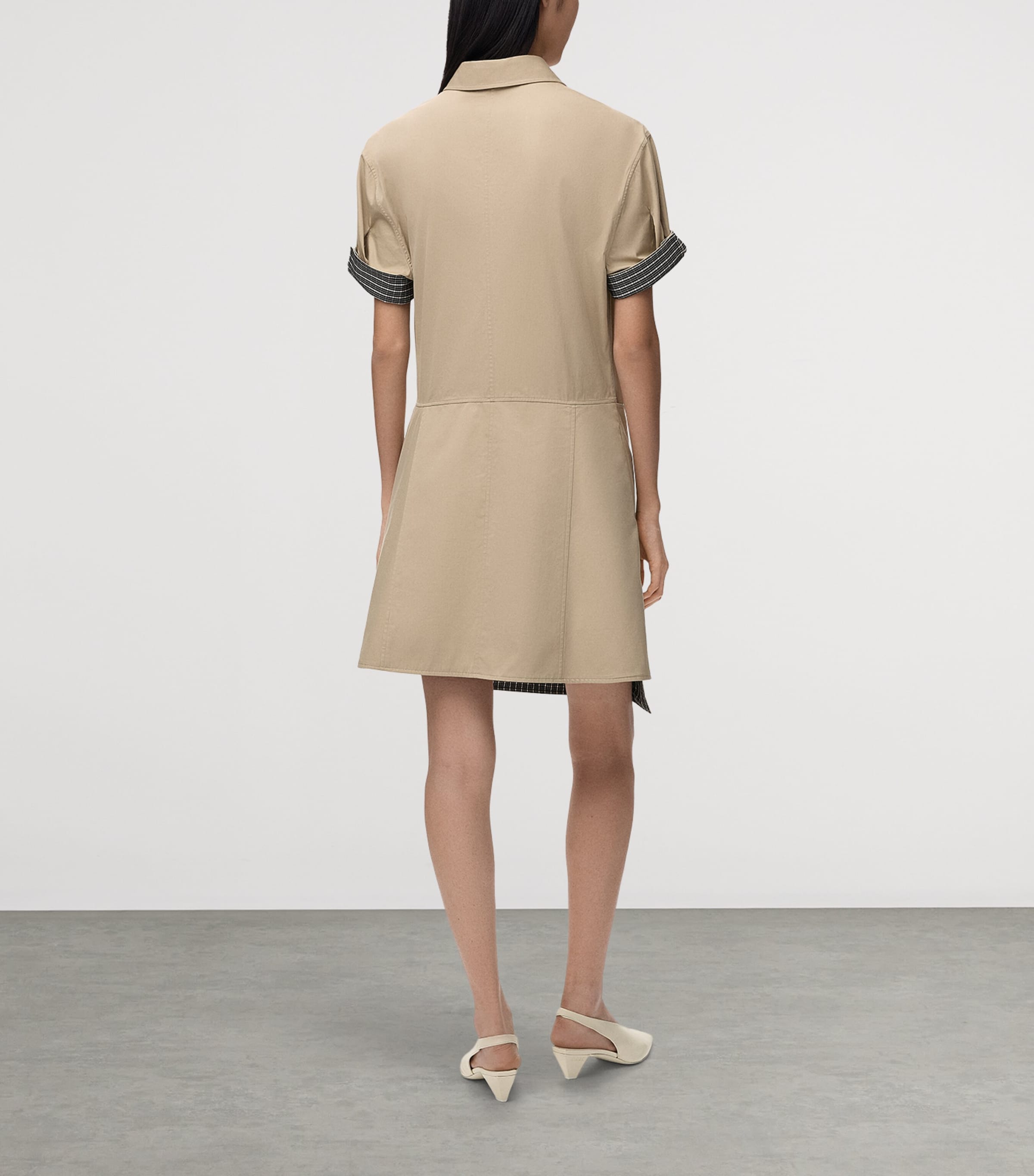 LOEWE Beige Cotton-Silk Midi Shirt Dress | Harrods US