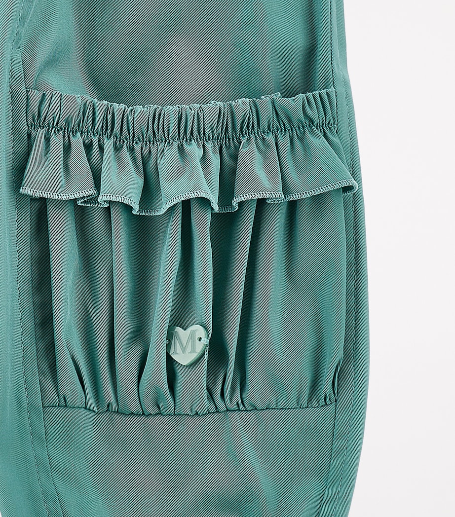 Cotton-Blend Frilled Sweatpants (3-36 Months) VERDE SALVIA Image 3