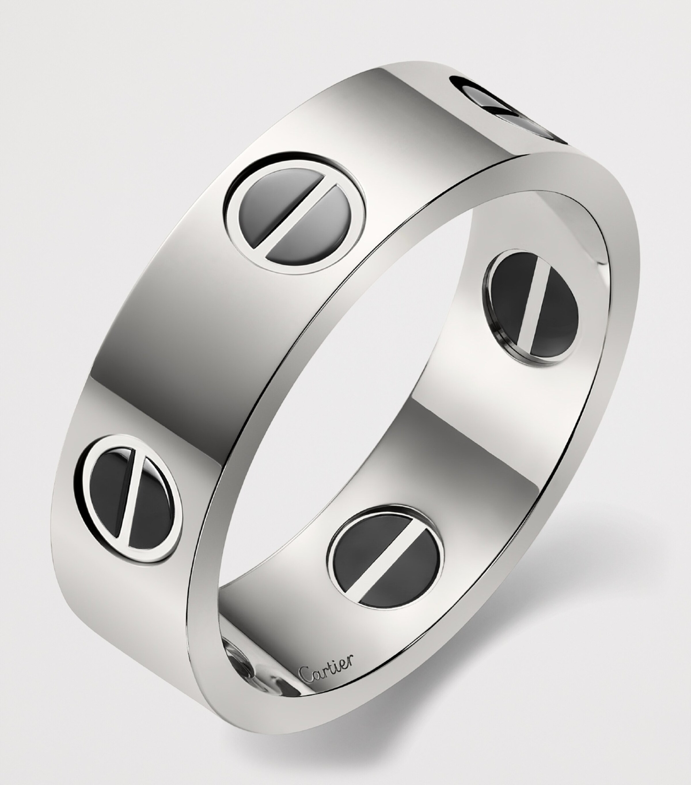 Cartier White Gold and Ceramic Love Ring White Gold Image 5