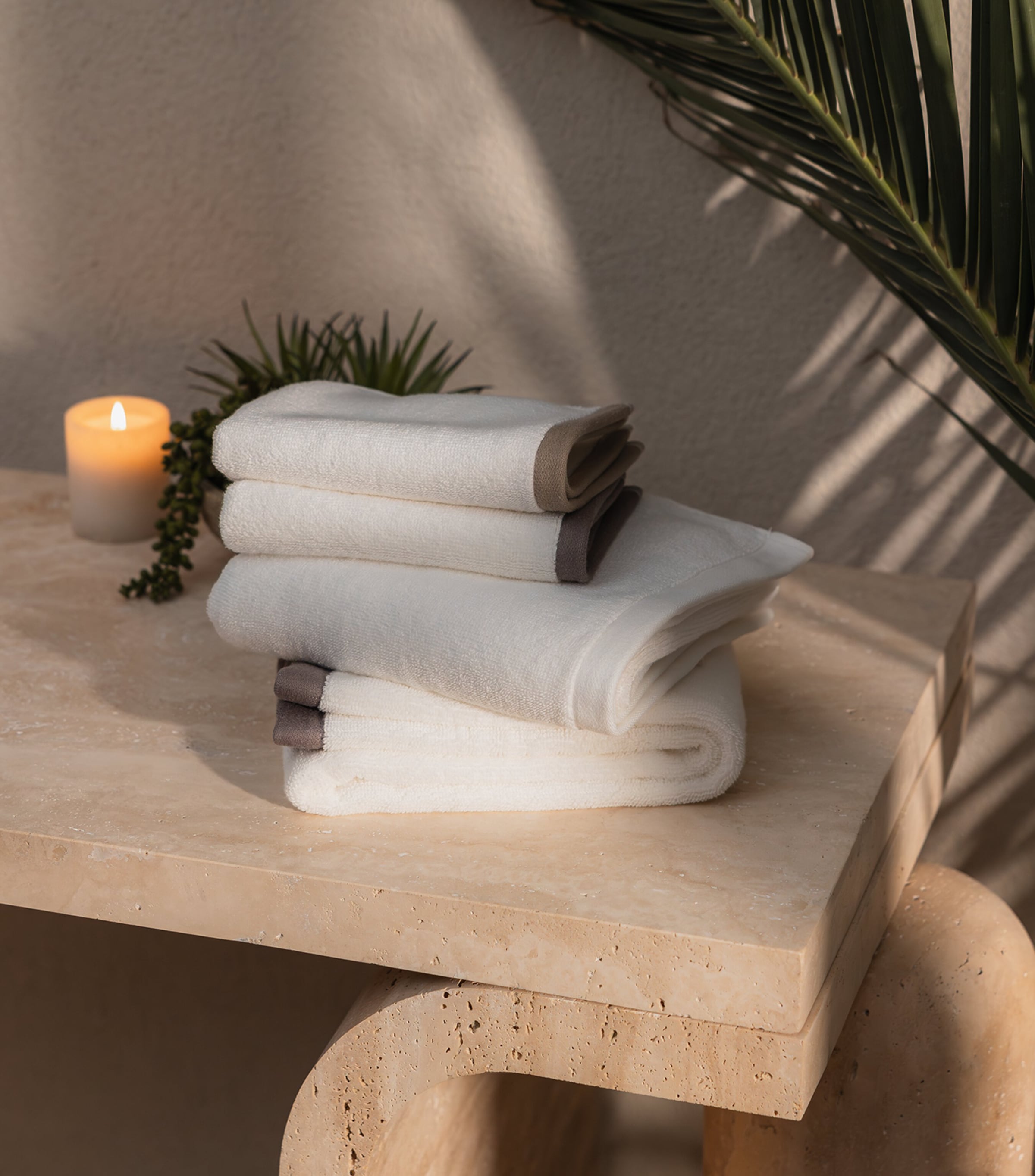 Organic Cotton Vesta Bath Sheet (100cm x 180cm) WHITE/VAPOUR Image 3