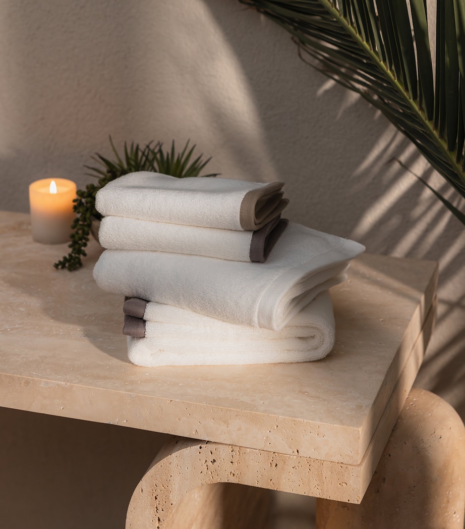 Organic Cotton Vesta Bath Sheet (100cm x 180cm) WHITE/VAPOUR Image 3