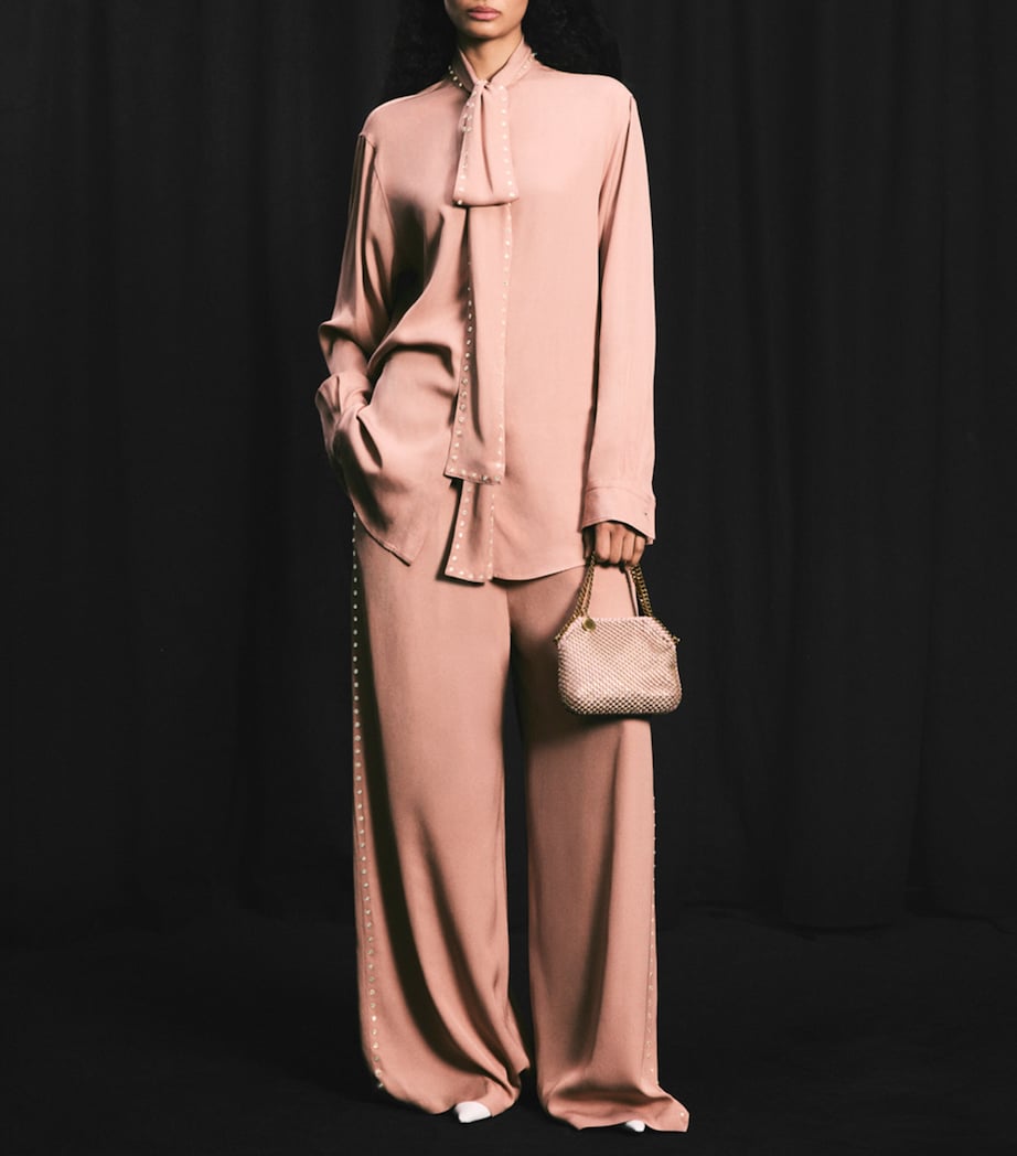 Stella McCartney Womens Rose Collection Embellished Trousers Dusty Rose Image 6