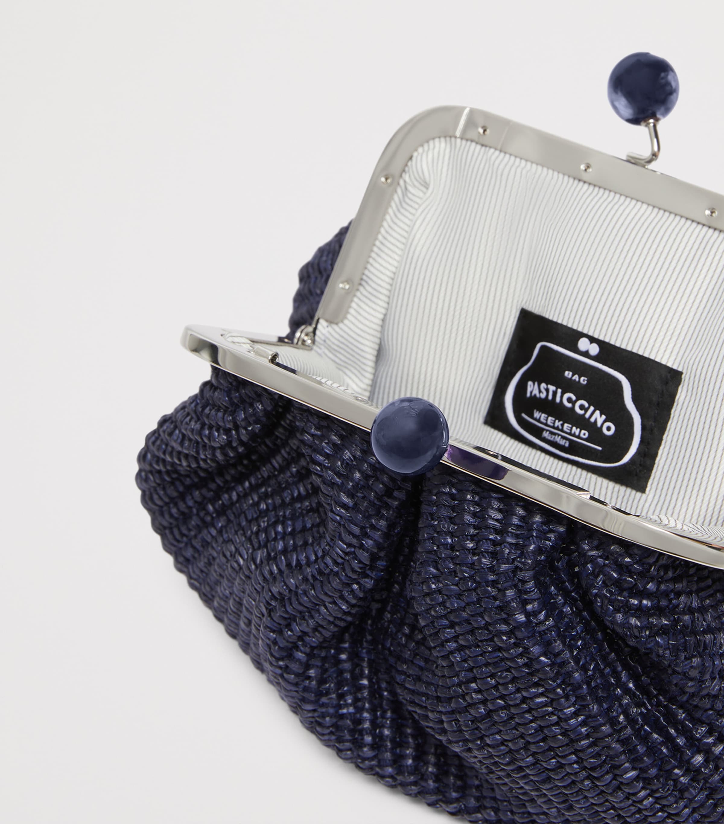 Weekend Max Mara Small Woven Pasticcino Clutch Bag Ultramarine Image 5