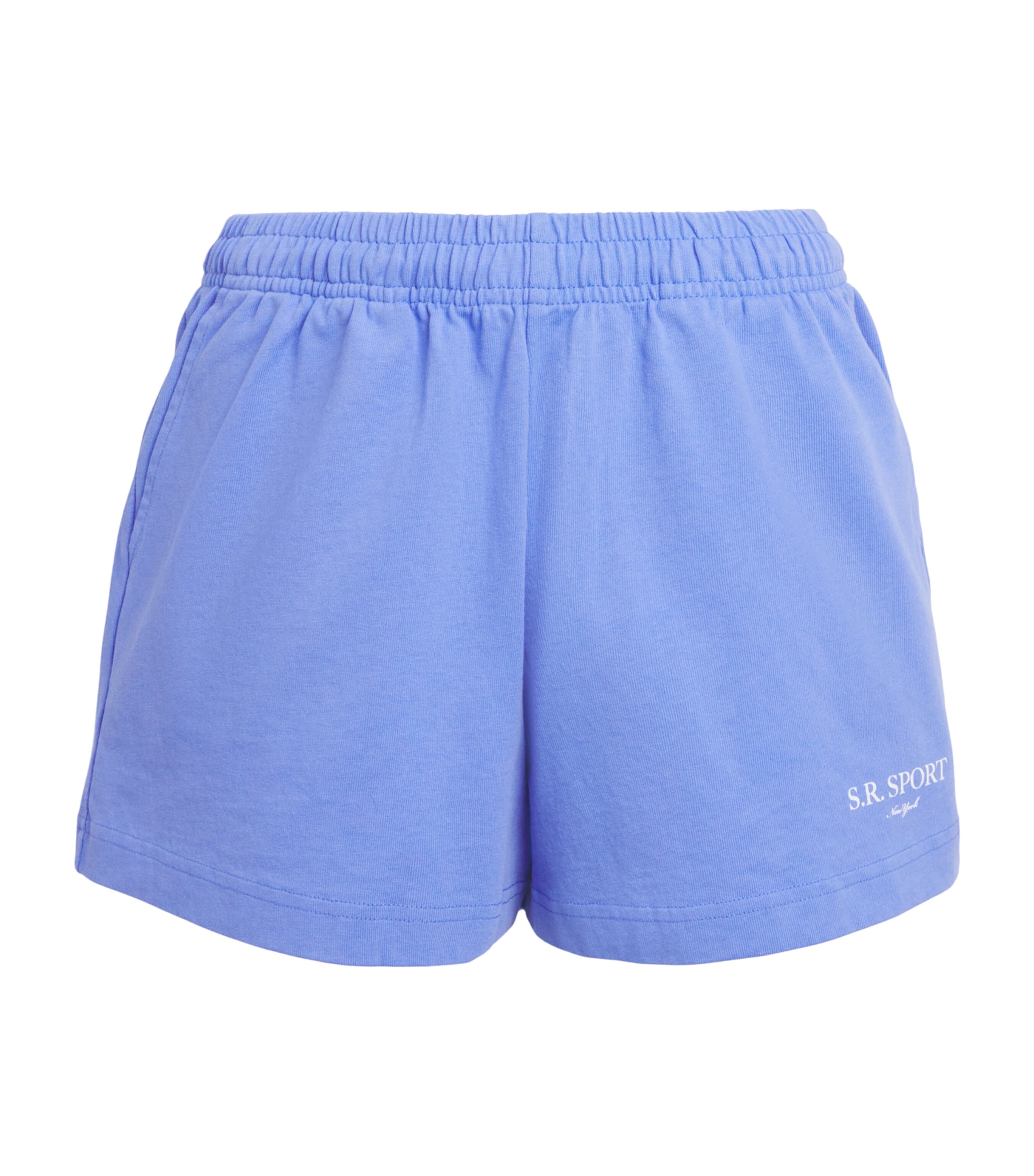 Sporty & Rich Womens Cotton Sport Disco Shorts Softee White Image 1