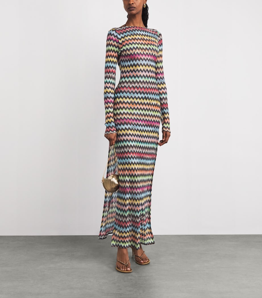 Missoni Womens Backless Zigzag Maxi Dress Image 2