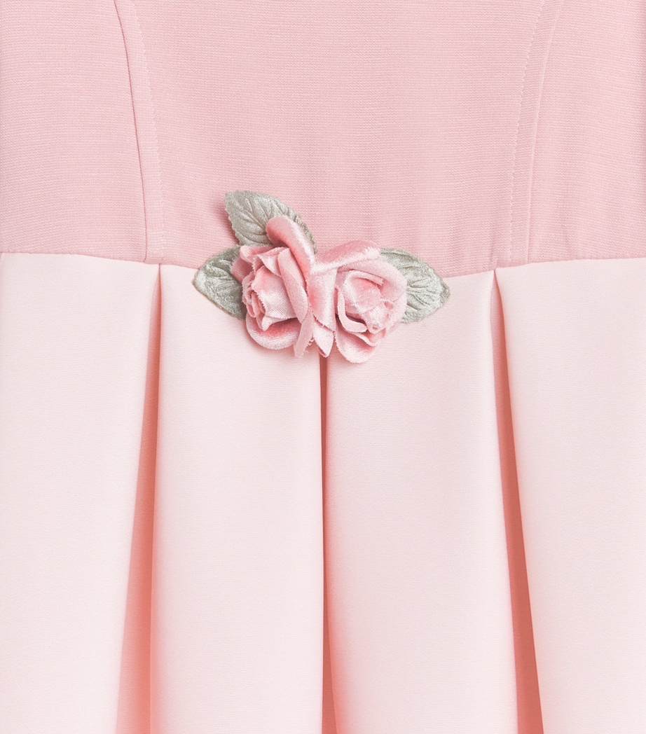 Monnalisa Floral Appliqué Dress (6 Months – 6 Years) Maculato Image 3