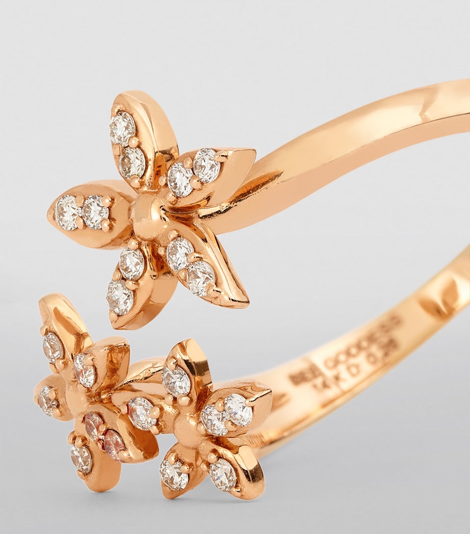 Rose Gold and Diamond Apple Seed Tara Ring ROSE GOLD Image 7