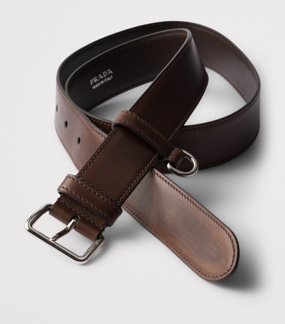 Prada Antiqued Leather Belt Image 3