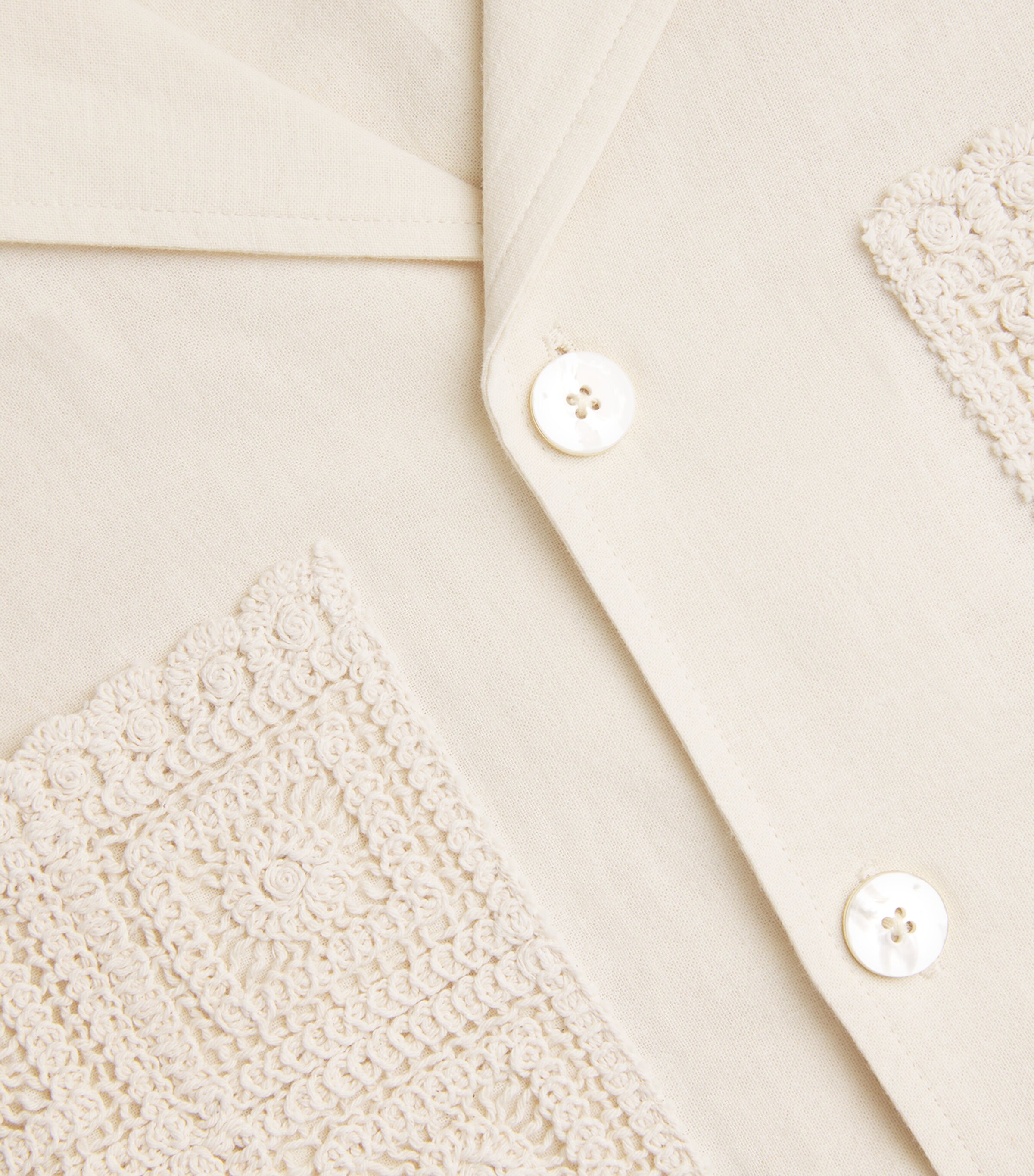 CHÉ Mens Cotton-Linen Inigo Shirt Ivory Image 4
