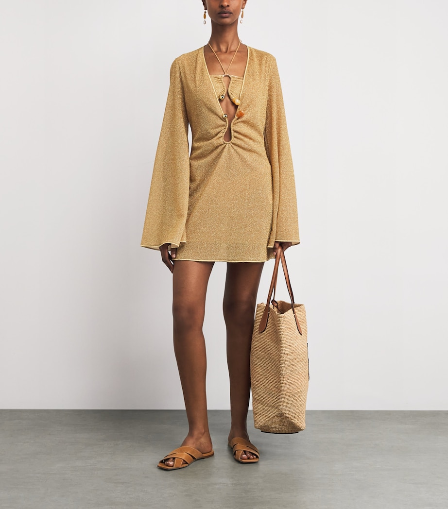 Oséree Womens Lumière Stones Kaftan Gold Image 2