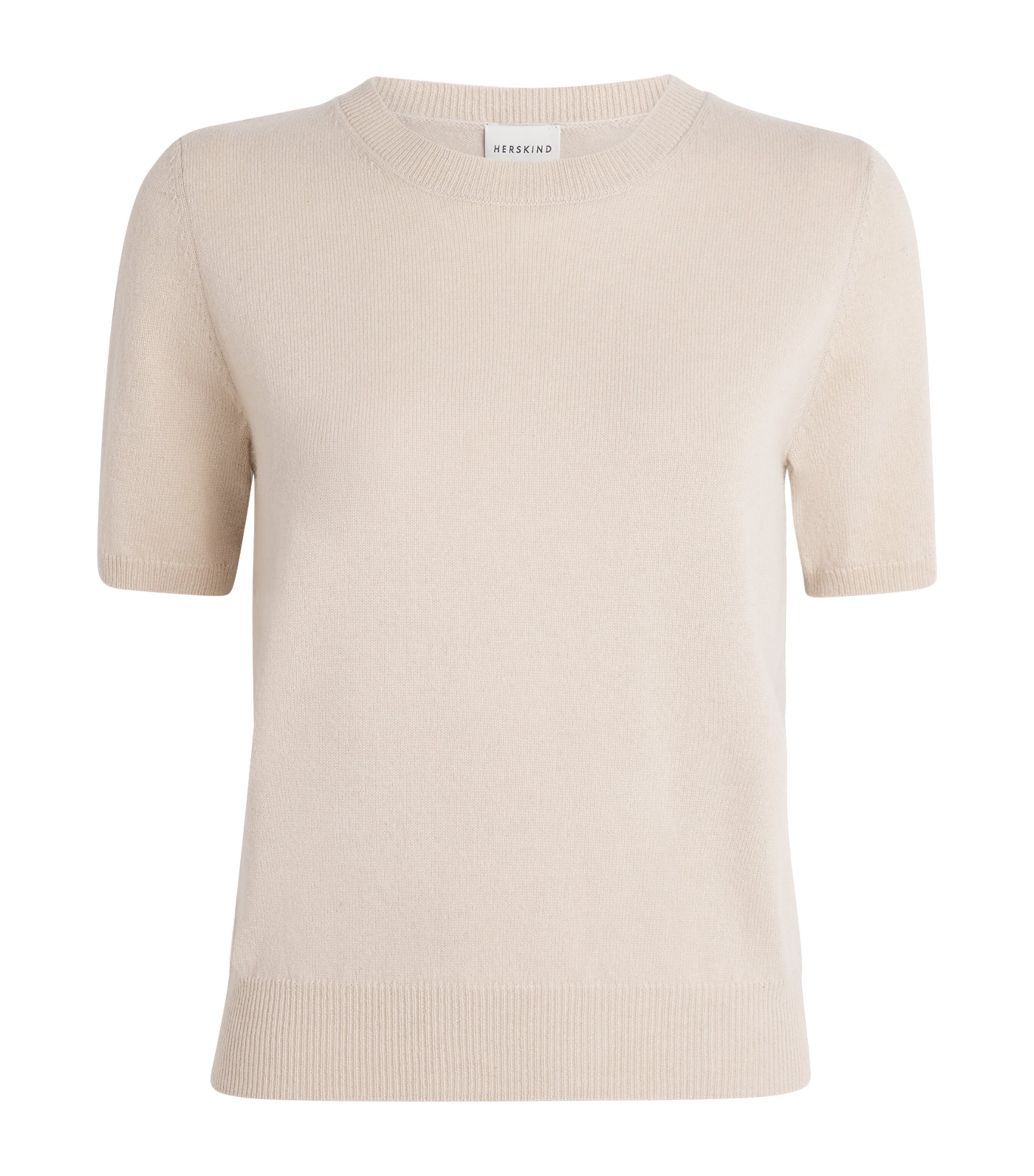Herskind Womens Cashmere Thora T-Shirt Crème Image 1