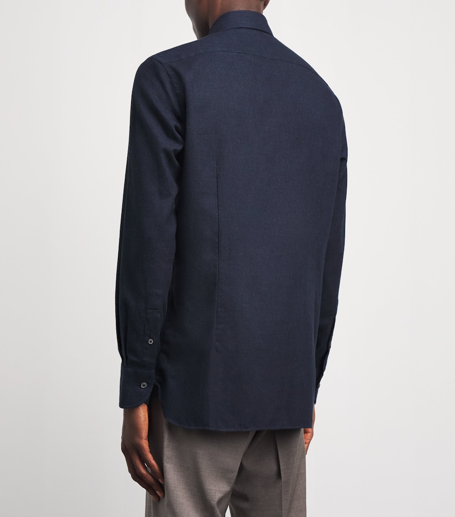 100HANDS Mens Cotton Oxford Shirt Midnight Image 5