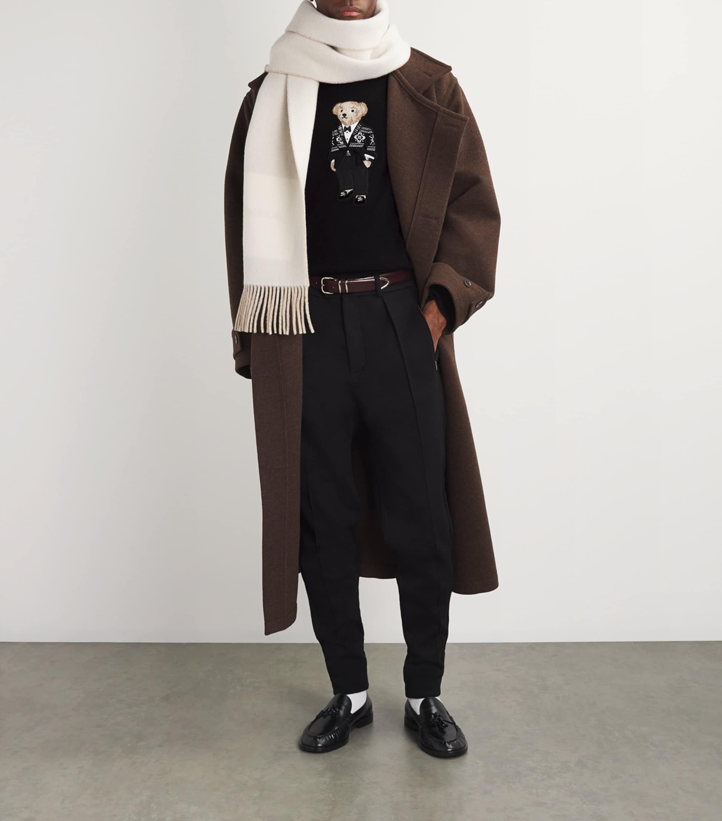 Rollneck Polo Bear Sweater BLACK Image 2