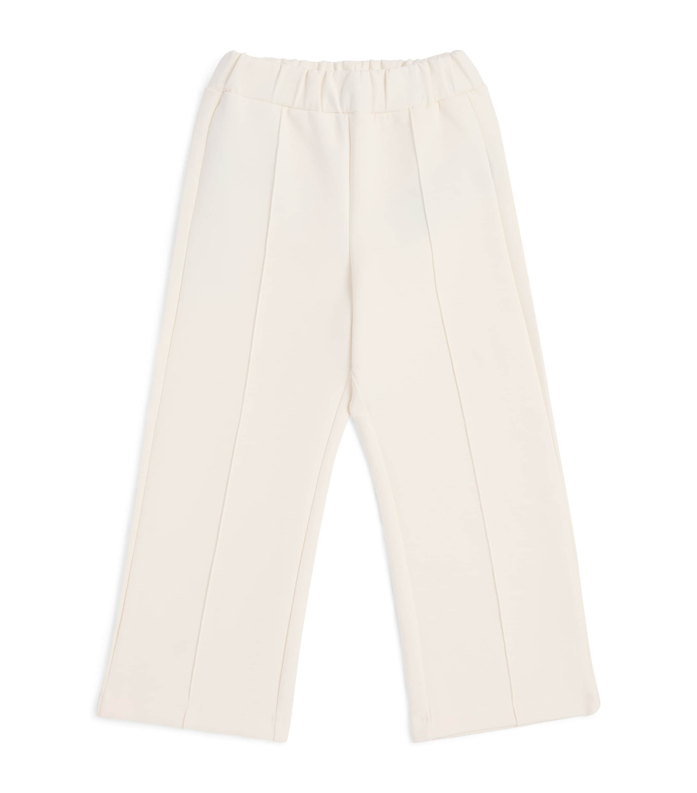 Balmain Kids Cotton Sweatpants (6-14 Years) Ivory/black Image 1