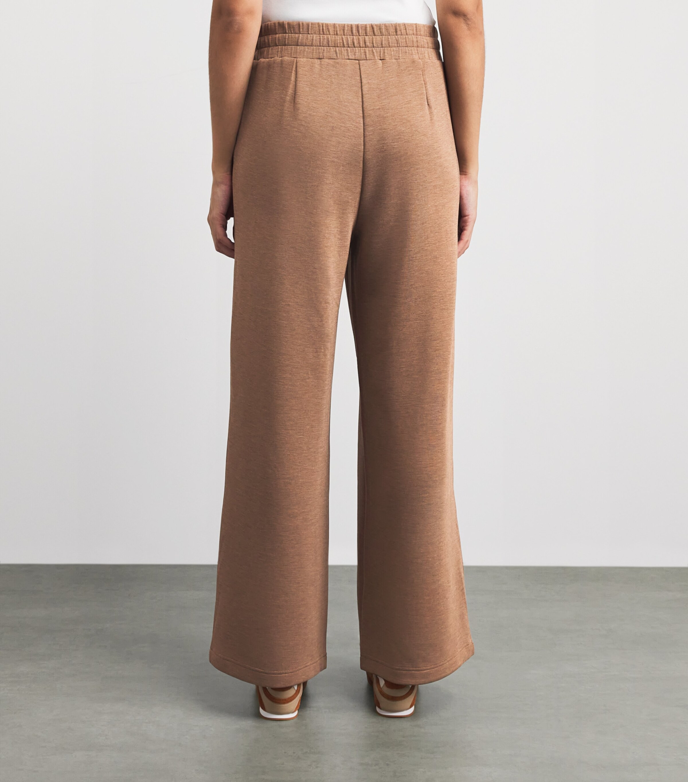 Varley Womens The Extra Wide Leg Trousers Golden Bronze Marl Image 5