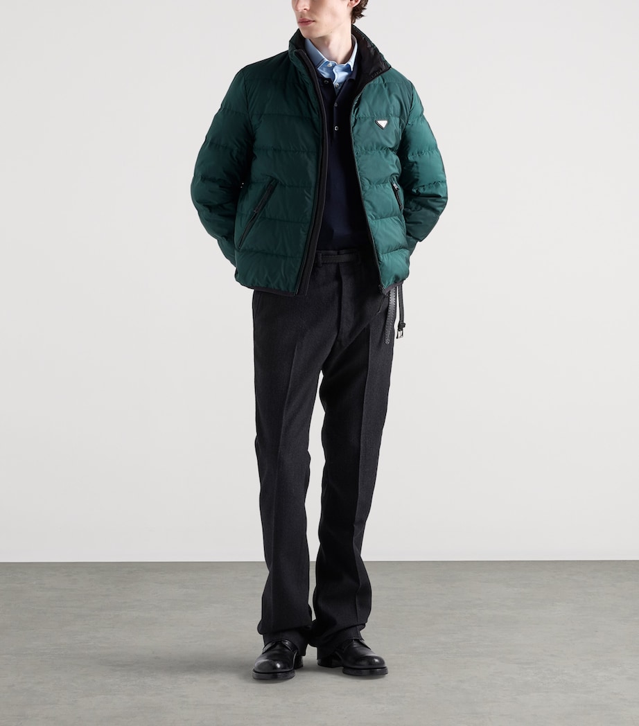 Prada Mens Re-Nylon Puffer Jacket Green Image 2