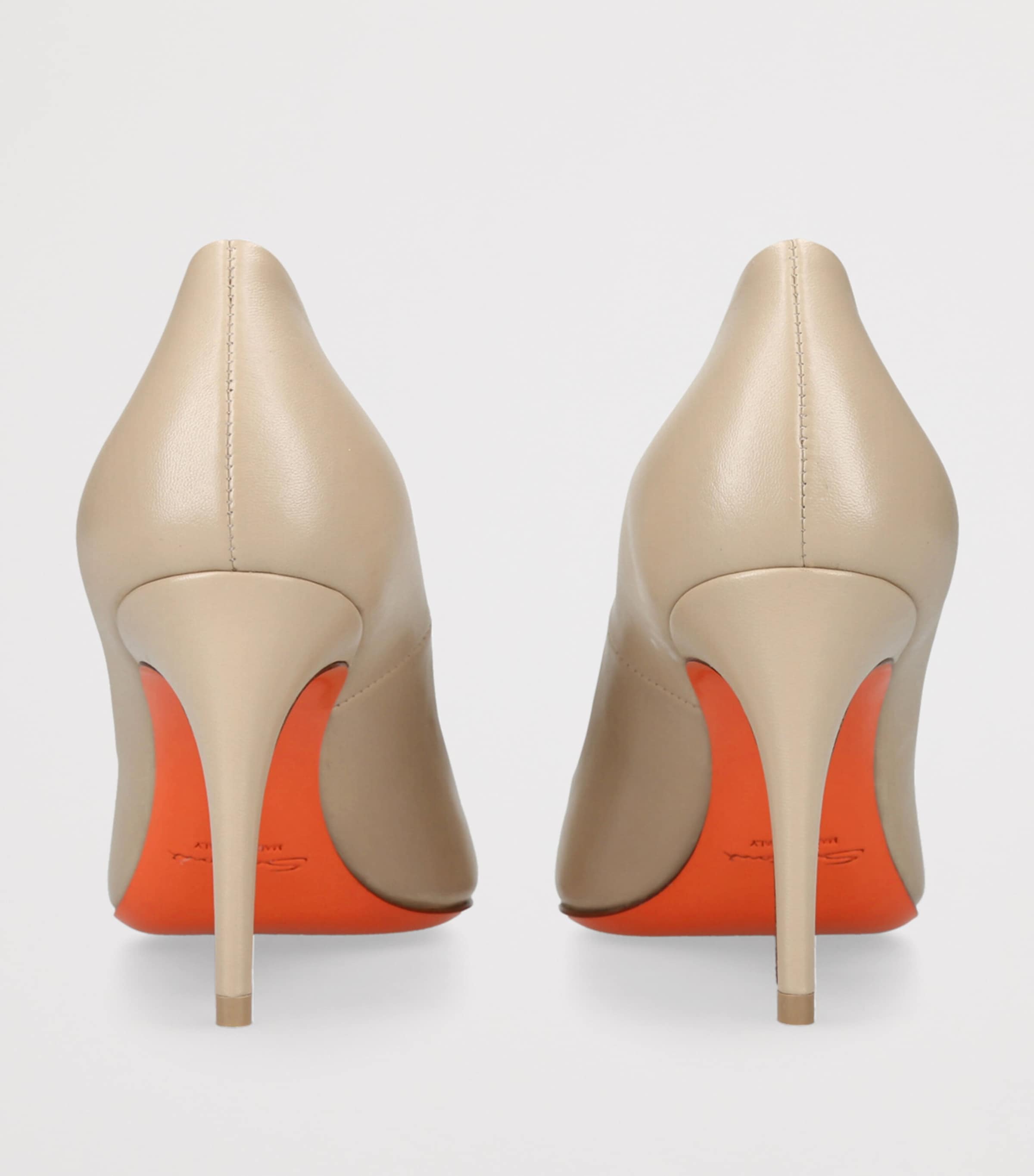Santoni Leather Sibille Pumps 85 Beige Image 2