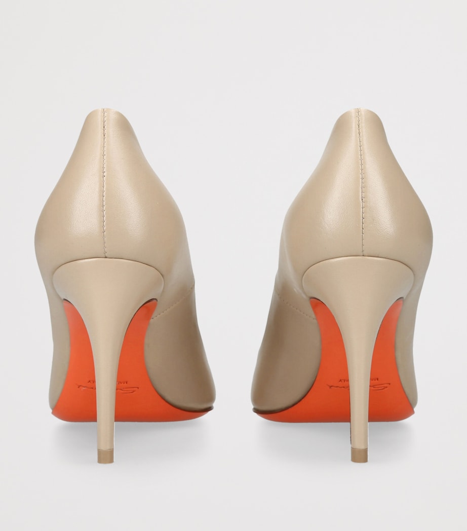 Santoni Leather Sibille Pumps 85 Beige Image 2