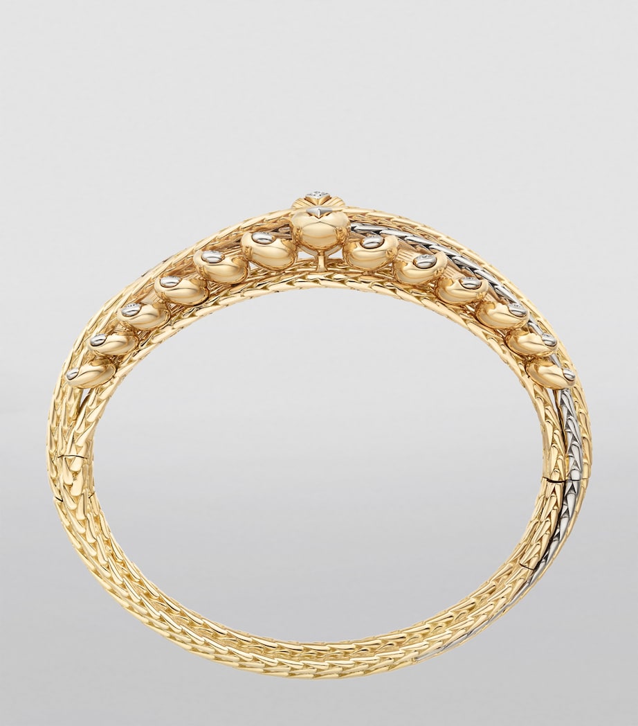 Yellow Gold, White Gold and Diamond Grain de Café Bracelet YELLOW GOLD Image 4