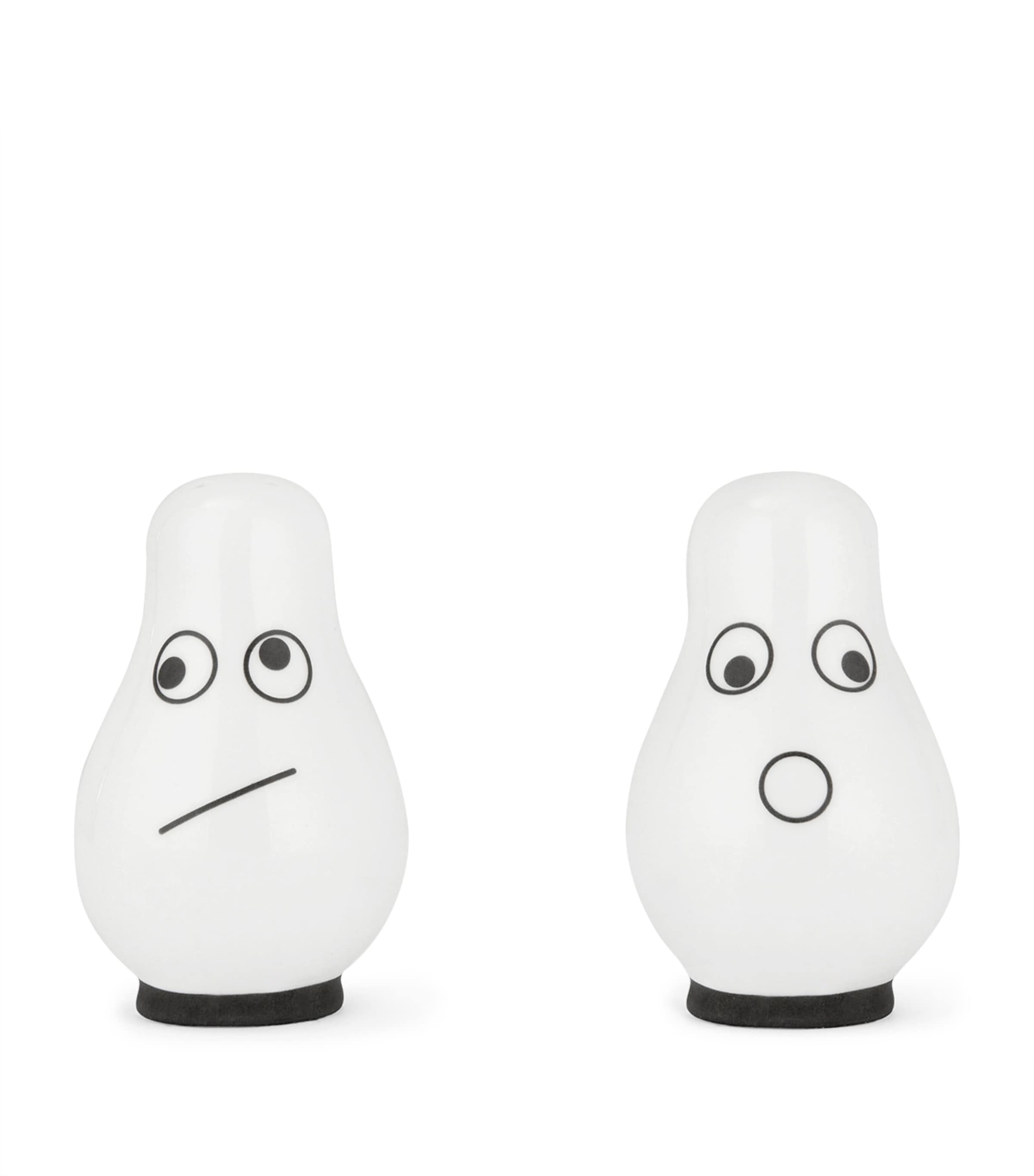 Bone China Eyes Salt and Pepper Shakers WHITE Image 1