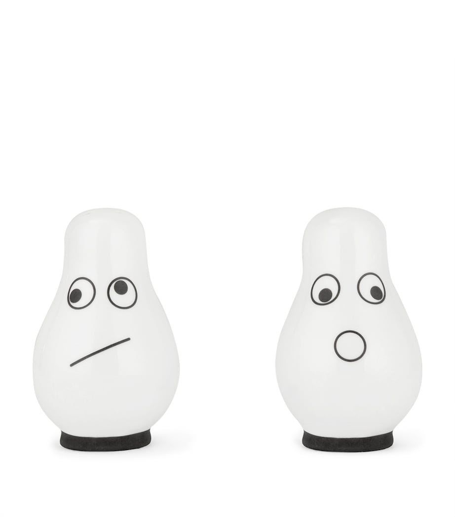 Bone China Eyes Salt and Pepper Shakers WHITE Image 1