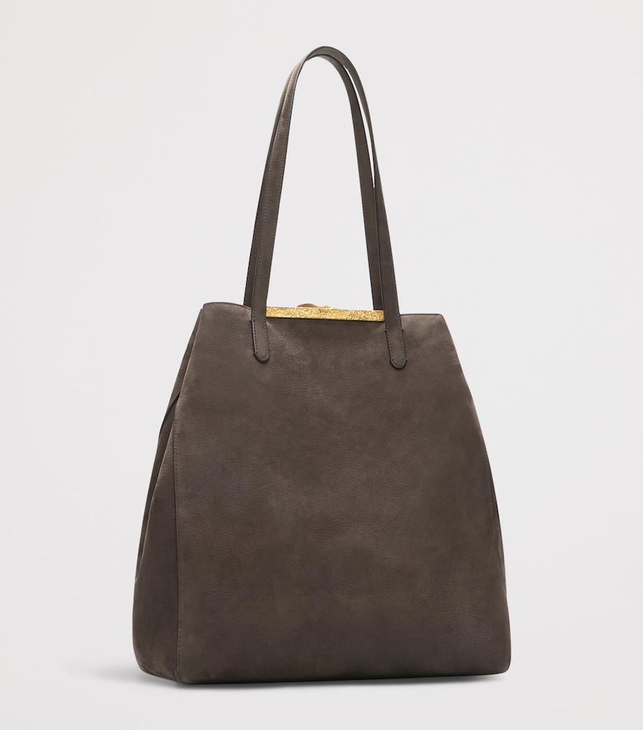 Schiaparelli Lambskin Mouth Tote Bag Dark Grey Image 3