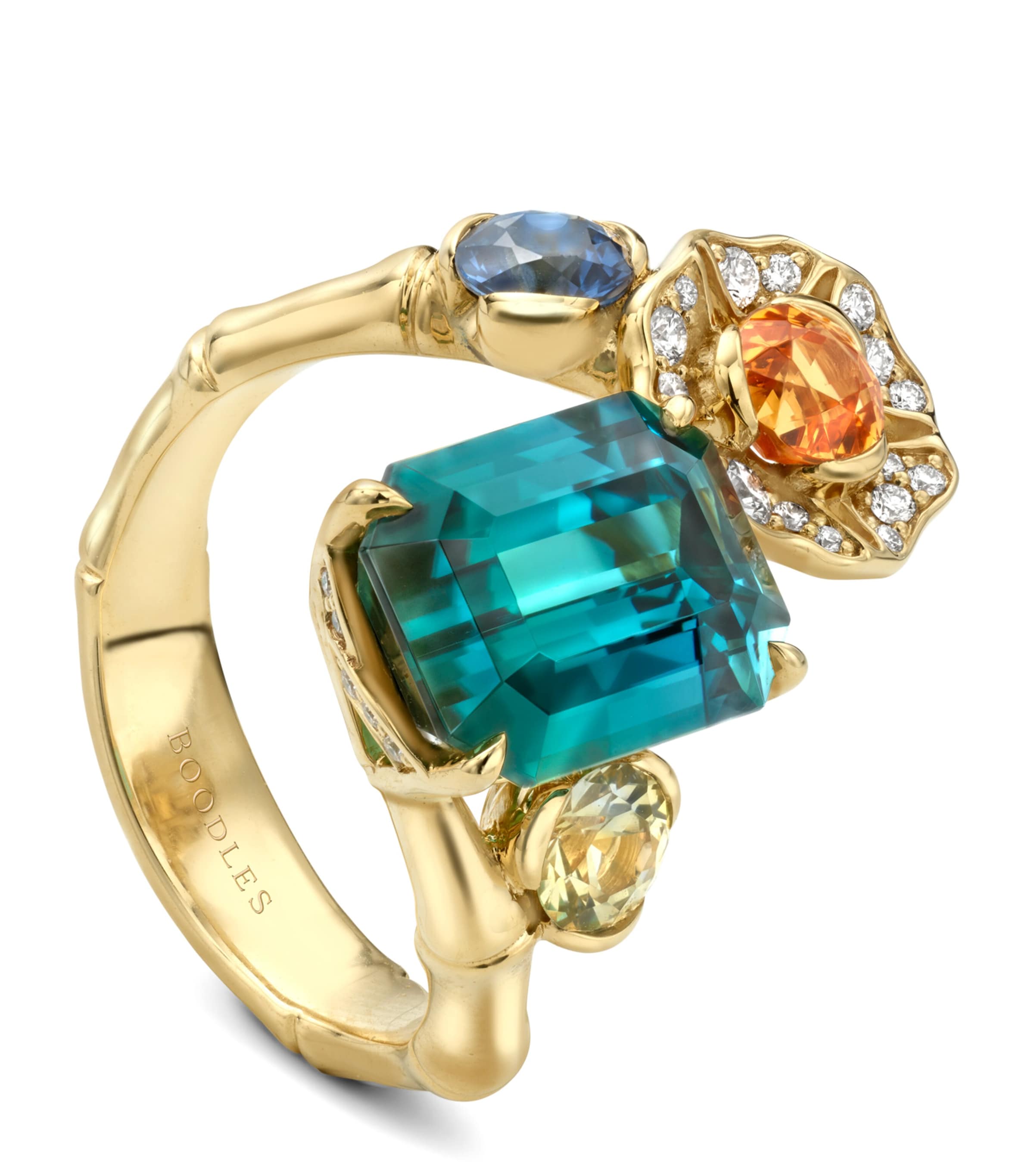Boodles Yellow Gold, Diamond, Sapphire and Gemstone The Palace Collection Queen Charlotte’s Cottage Gemini Ring Gold Image 1