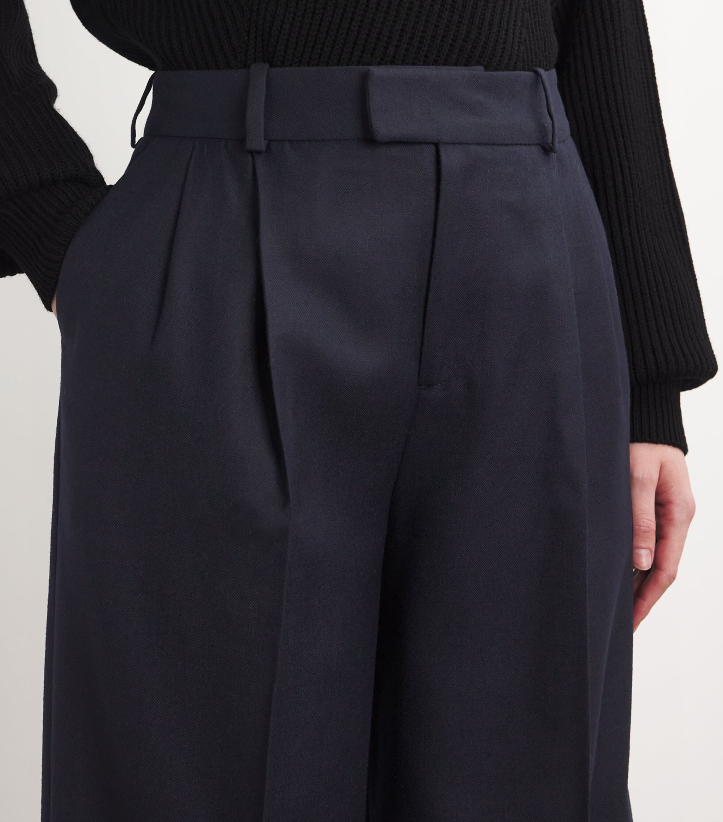 Wool Rampling Trousers NAVY BLUE Image 6